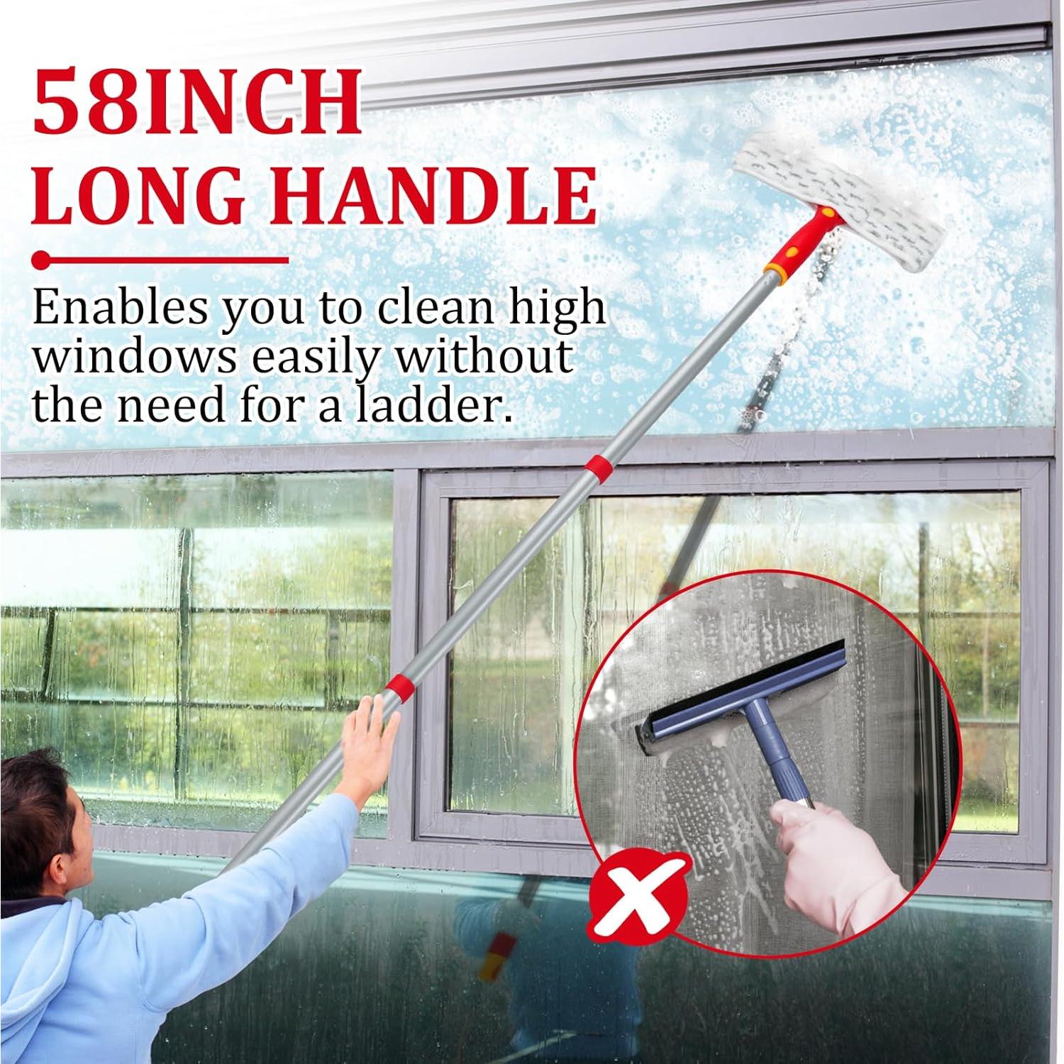 Kit de Limpieza de Ventanas Ajimy con Mango Largo 147 cm