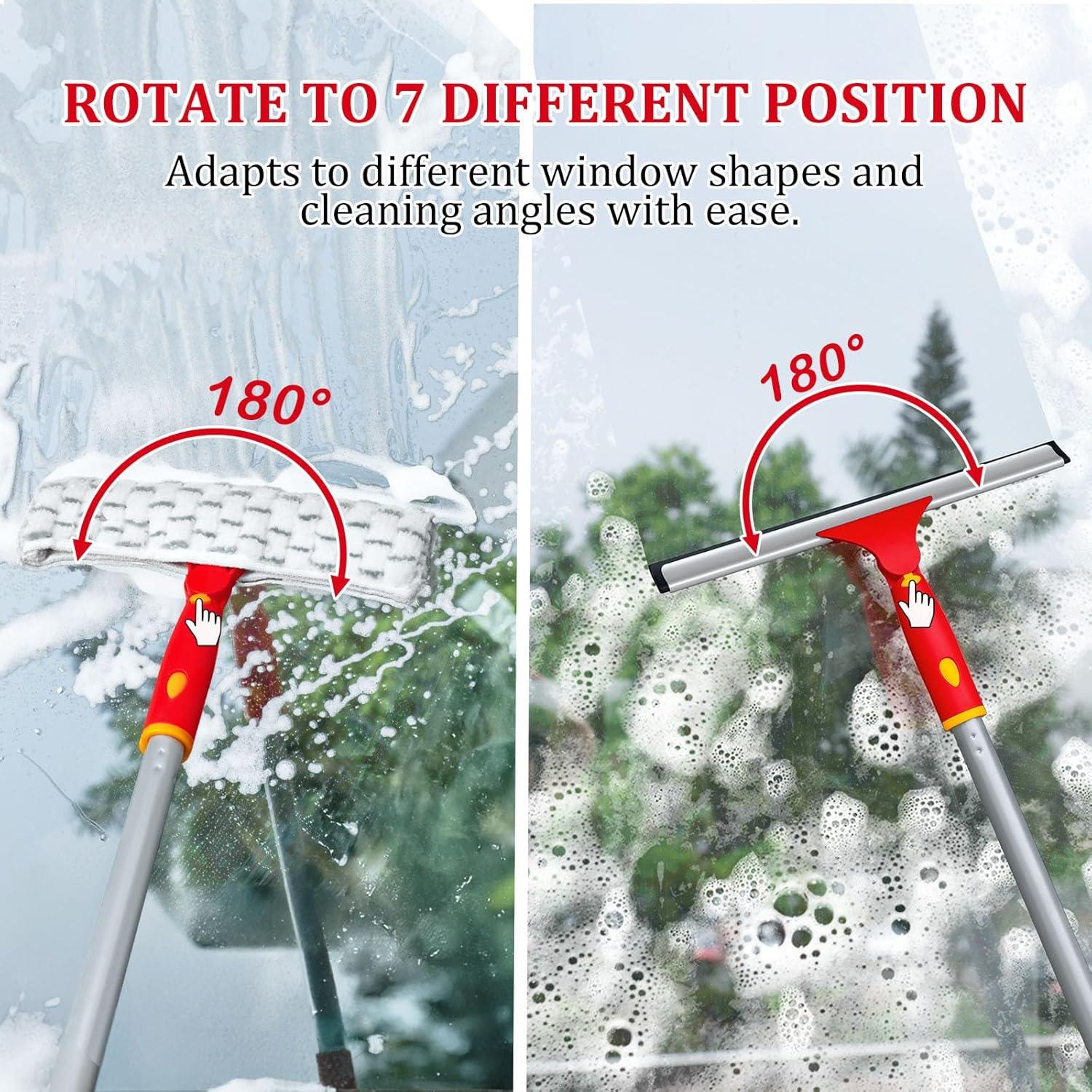 Kit de Limpieza de Ventanas Ajimy con Mango Largo 147 cm