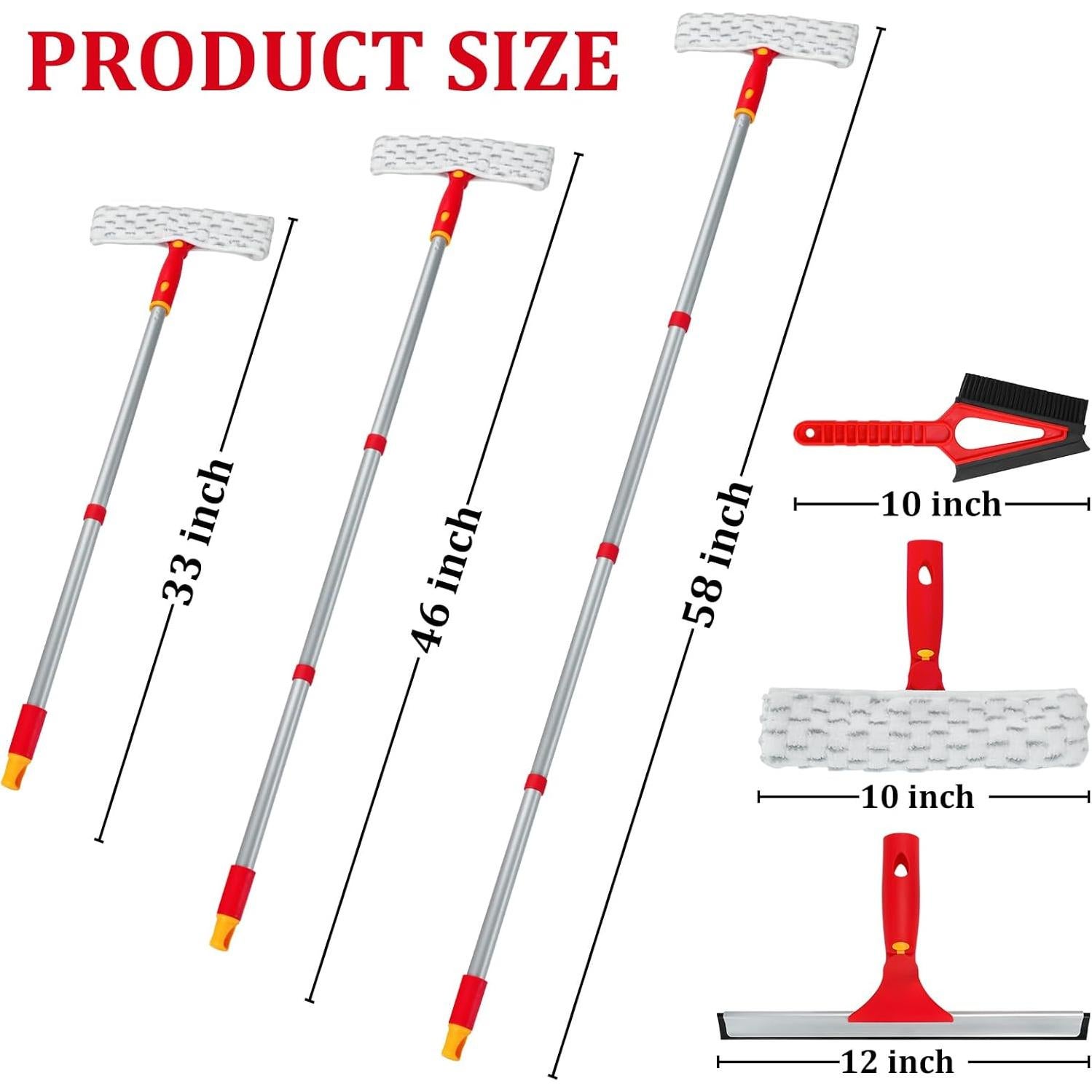 Kit de Limpieza de Ventanas Ajimy con Mango Largo 147 cm