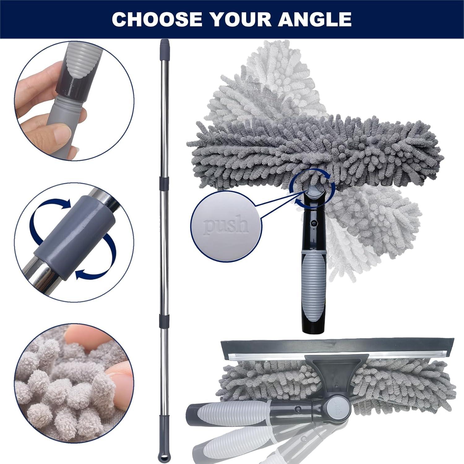 Limpiador de Ventanas 2 en 1 Toromp con Poste Extensible 3-4.3m