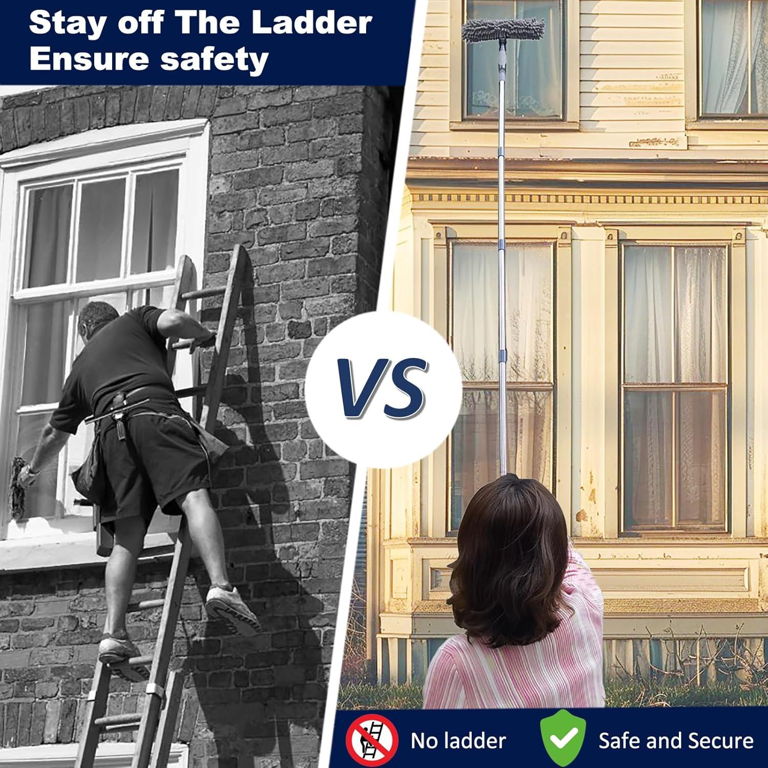 Limpiador de Ventanas 2 en 1 Toromp con Poste Extensible 3-4.3m