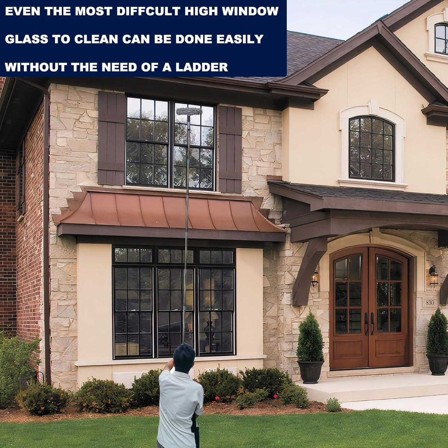 Limpiador de Ventanas 2 en 1 Toromp con Poste Extensible 3-4.3m