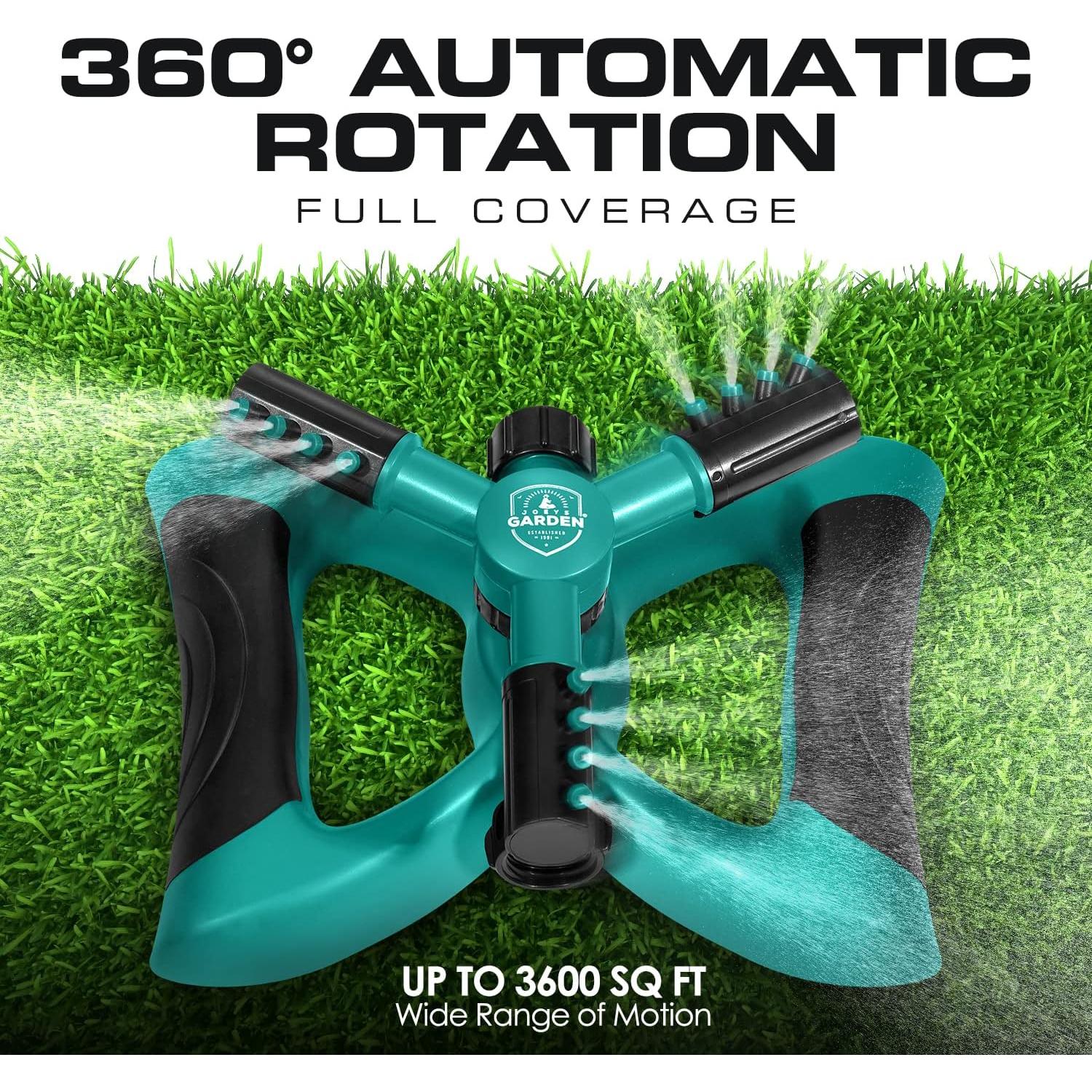Aspersor Rotativo Joeys Garden para Jardín - Verde, 0.82 kg