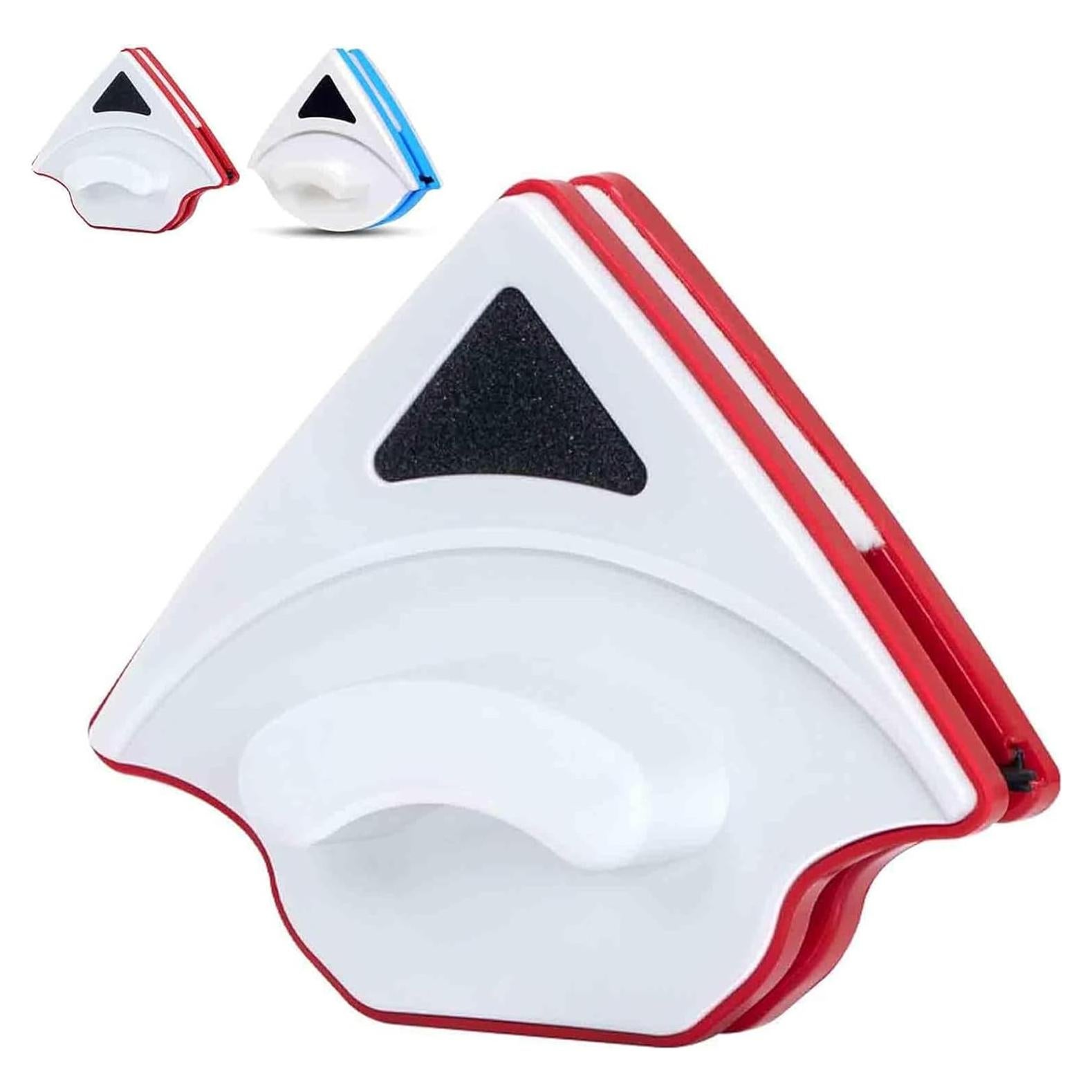 Easy Gadgetx Window Cleaner – Streak-Free, High-Rise Window Cleaning Brush & Automatic Drainage Wiper for Universal 3-8/7-15/15-24 mm Glass (Blue/Red) (Red, 7-15mm)