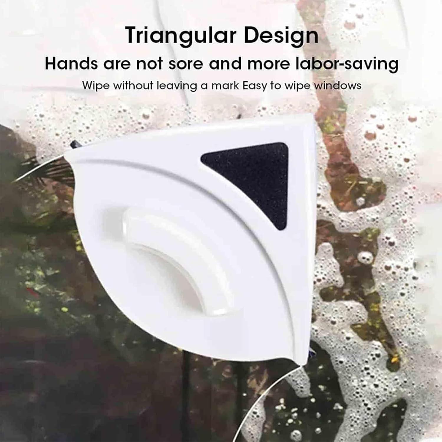 Easy Gadgetx Window Cleaner – Streak-Free, High-Rise Window Cleaning Brush & Automatic Drainage Wiper for Universal 3-8/7-15/15-24 mm Glass (Blue/Red) (Red, 7-15mm)