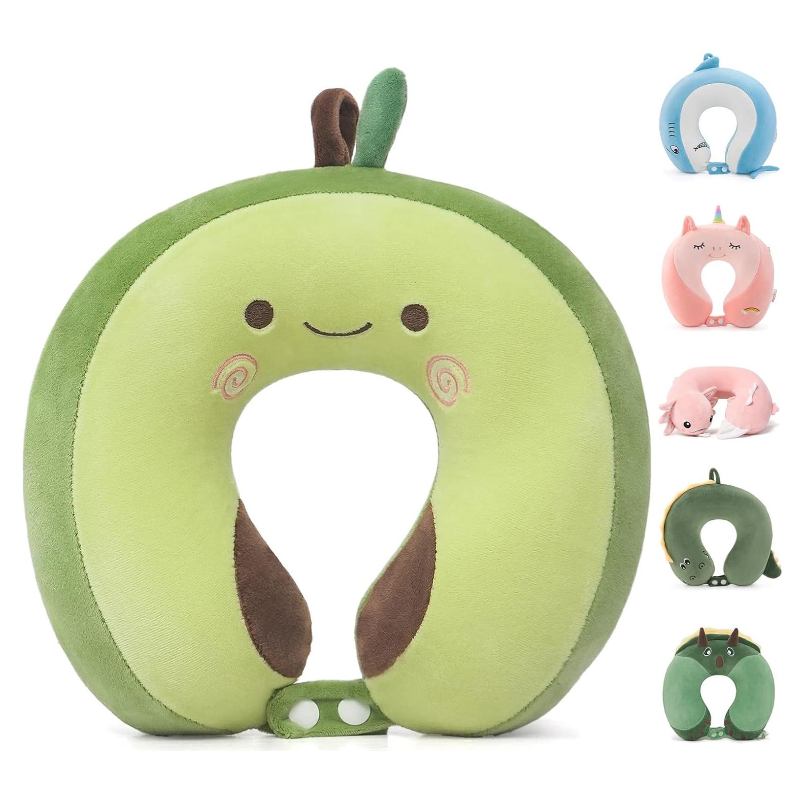 Almohada de Viaje Niuniu Daddy Aguacate 3-8 Años Espuma Viscoelástica