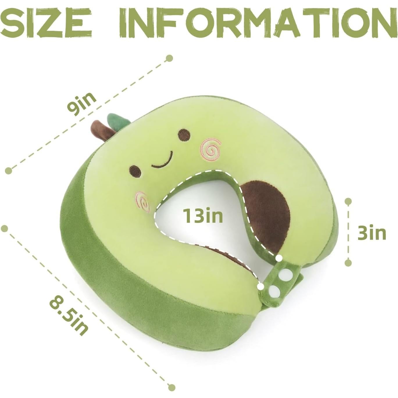 Almohada de Viaje Niuniu Daddy Aguacate 3-8 Años Espuma Viscoelástica
