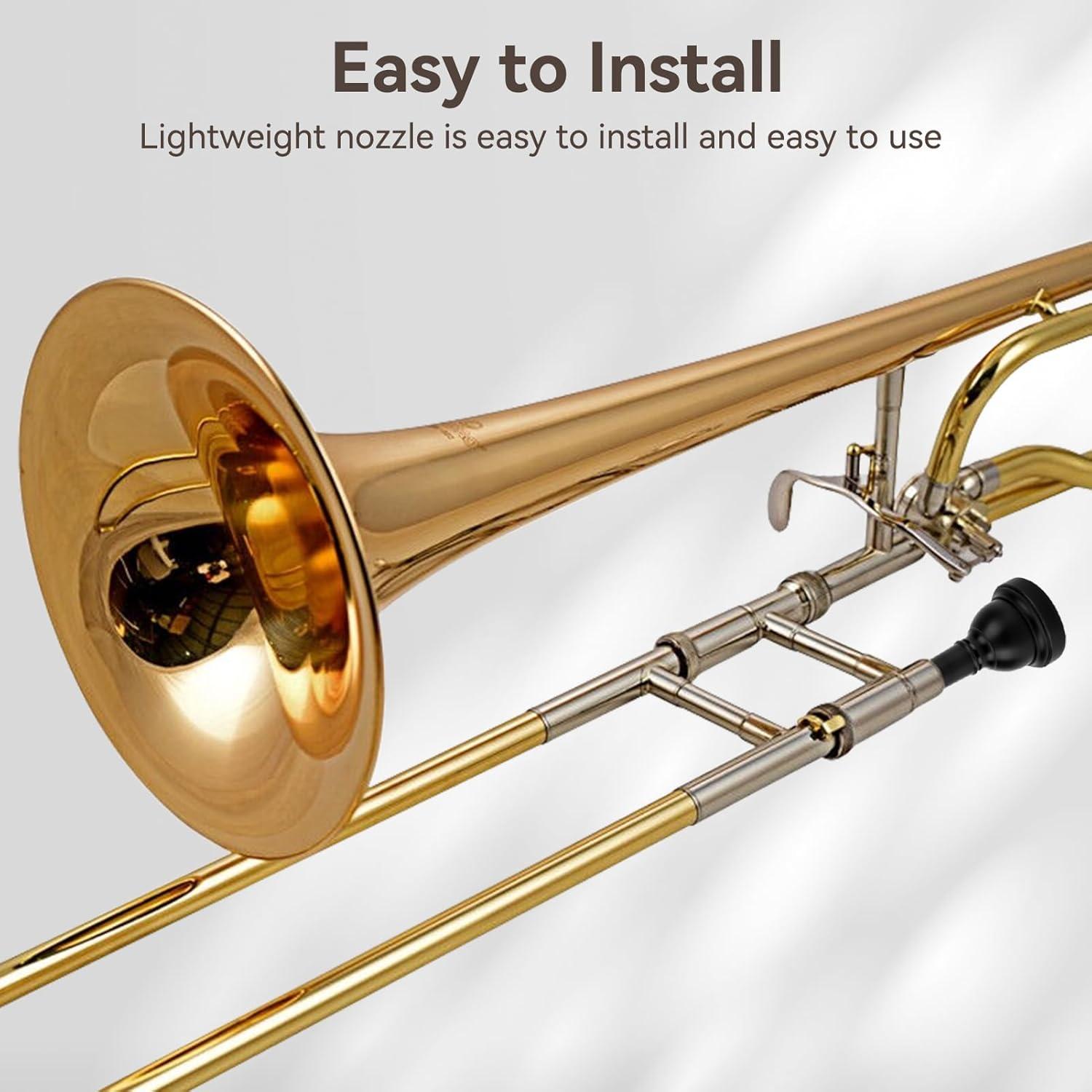 Boquilla de Trombón HERCHR Negra 10x4x4 cm para Trompeta