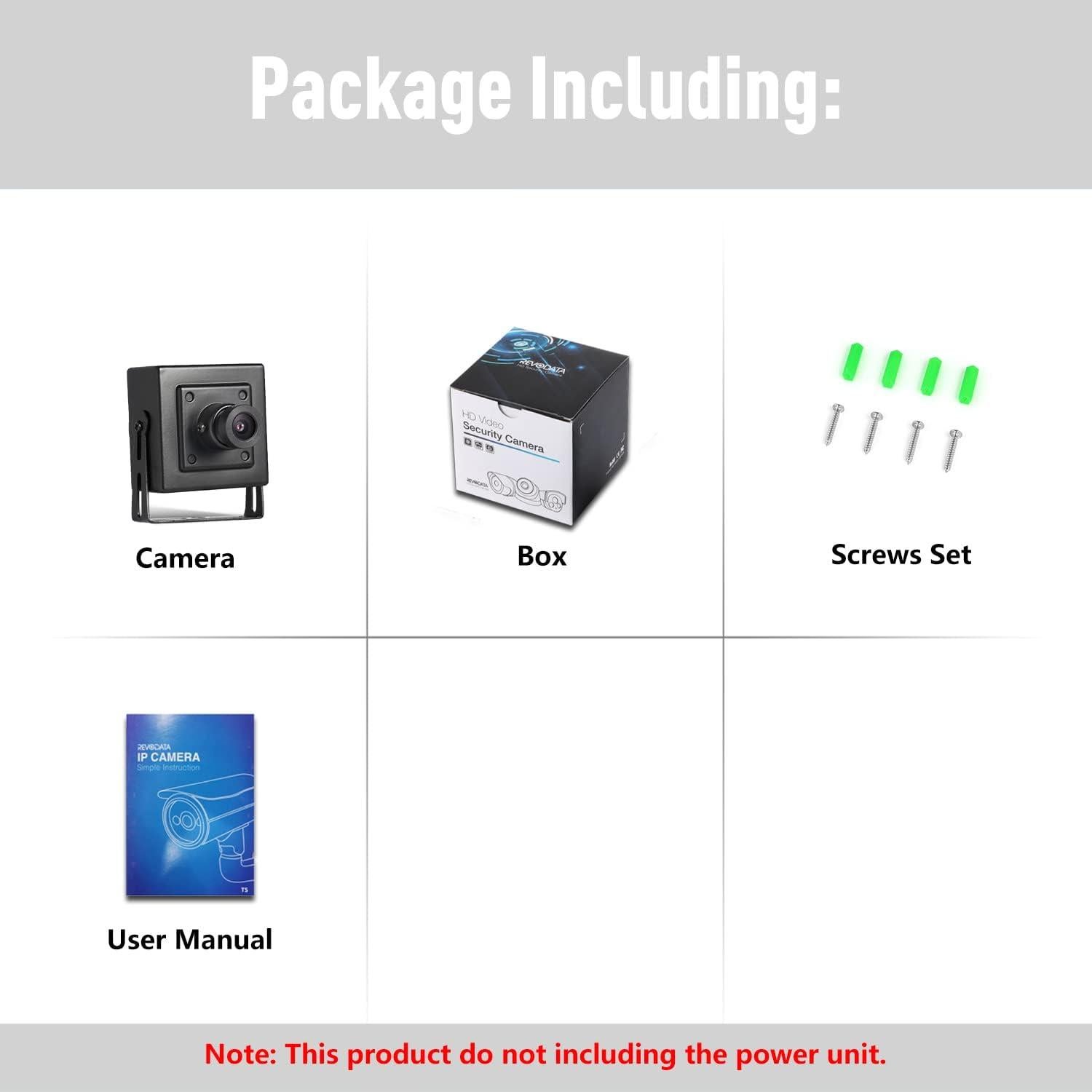 Cámara IP Mini 5MP REVODATA H.265 POE 2880x1620P