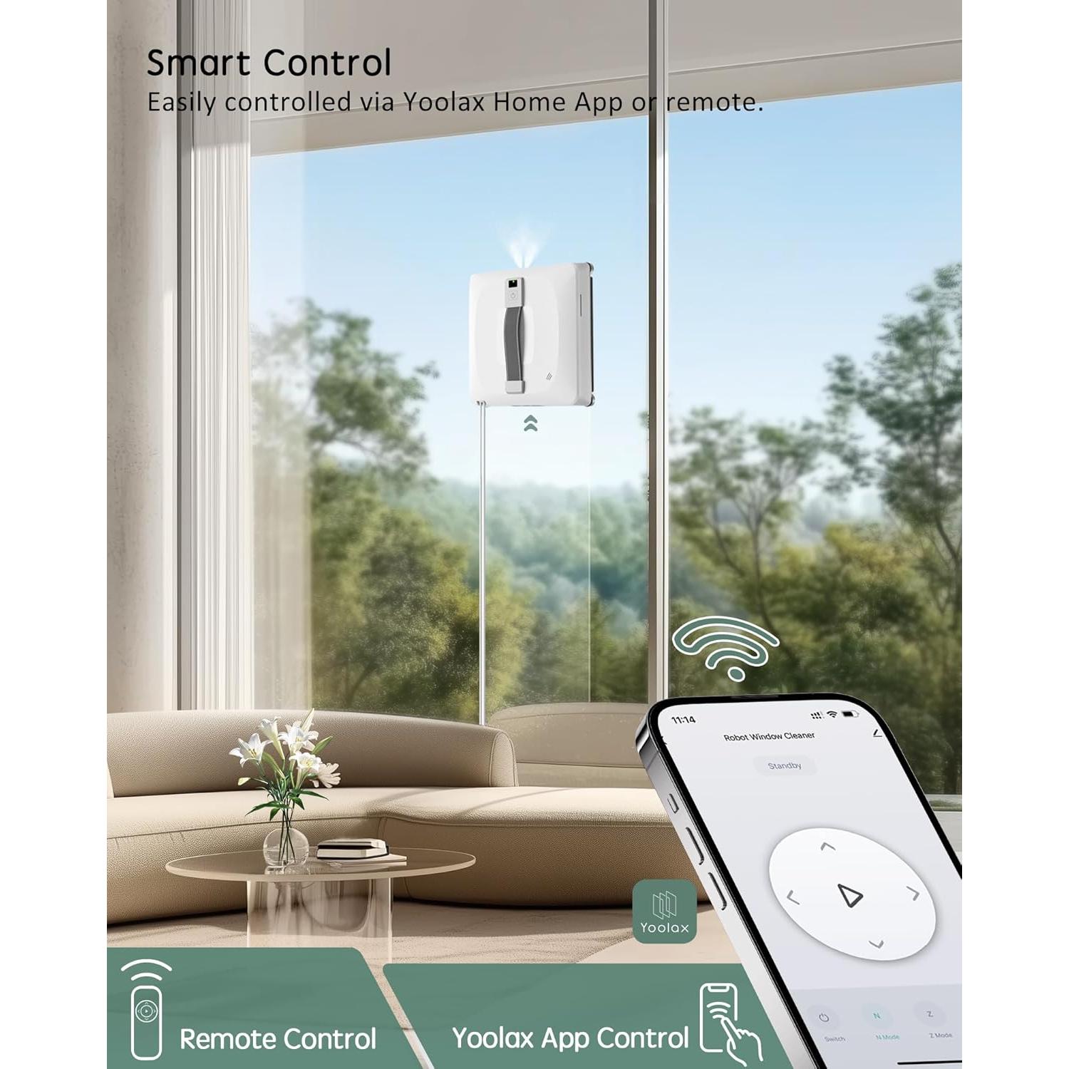 Robot Limpiador de Ventanas Yoolax 2.0 con Control App y Remoto