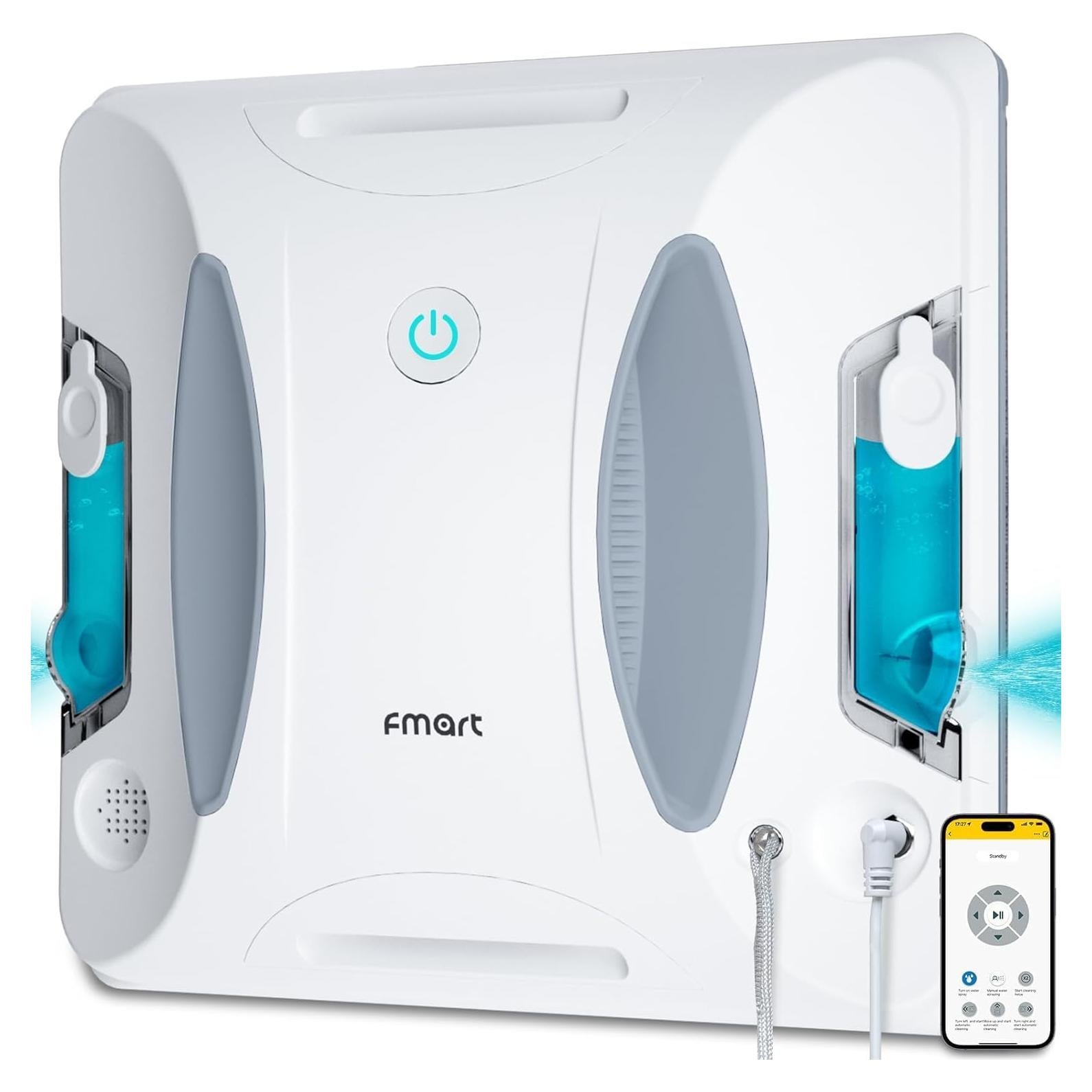 Robot Limpiador de Ventanas FMART W6 Doble Cara con Spray 3800Pa