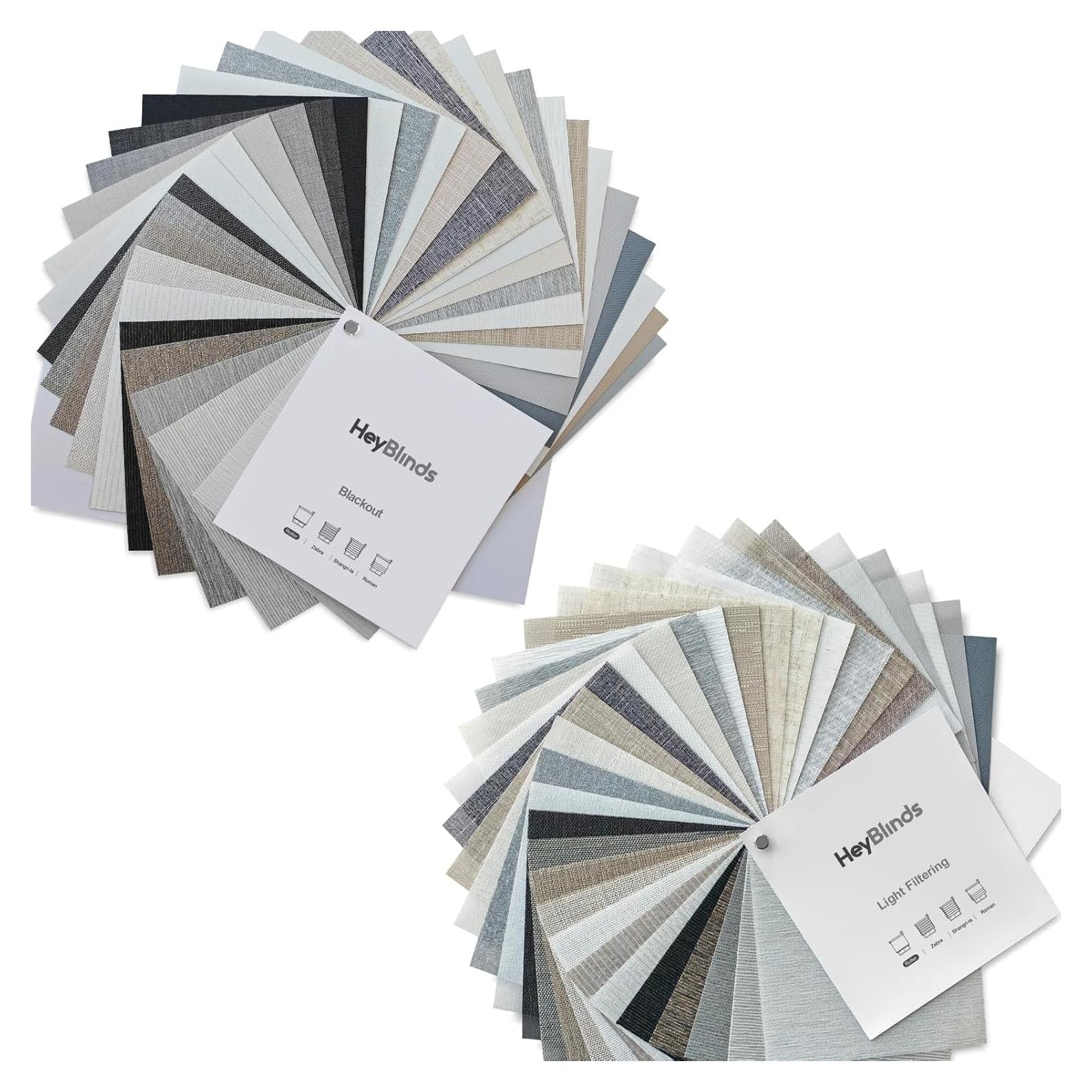 Blackout and Light Filtering Fabric Samples for HeyBlinds Motorized Blinds with Remote, Smart Blinds, Motorized Roller Shades, Automatic Blinds for Windows