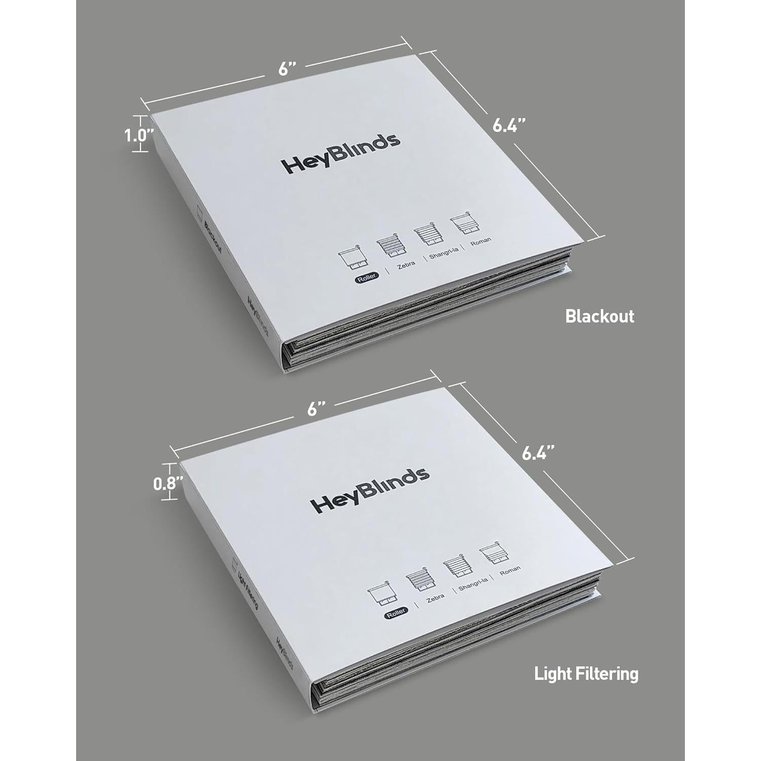 Blackout and Light Filtering Fabric Samples for HeyBlinds Motorized Blinds with Remote, Smart Blinds, Motorized Roller Shades, Automatic Blinds for Windows