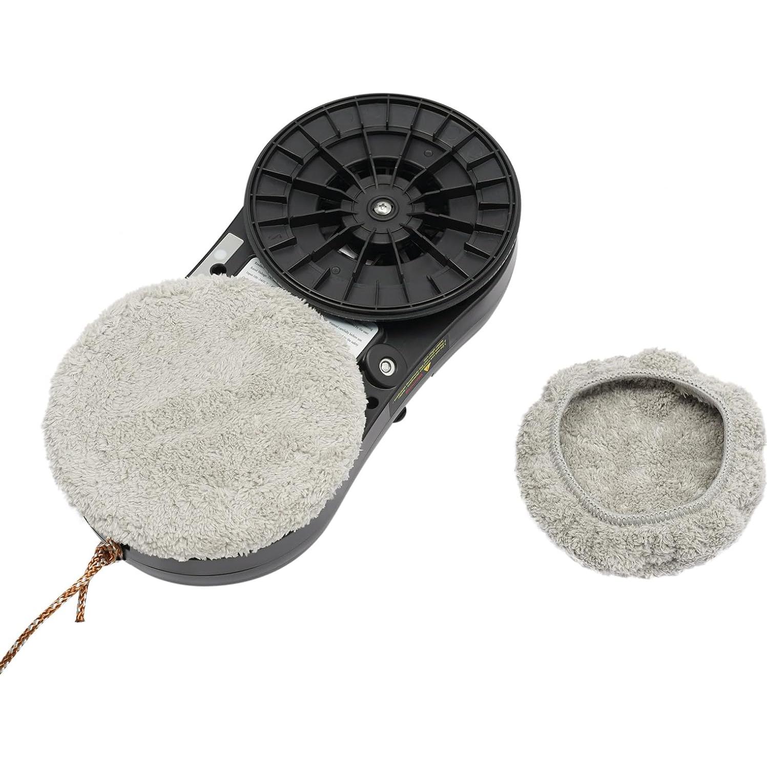 Smart Window Cleaner, Window Cleaning Machine with Remote Control&Water Adding Bottle&Cleaning Cloths Smart Glass Cleaning Machine for Tiles Mirrors 2800pa Suction Power, Black