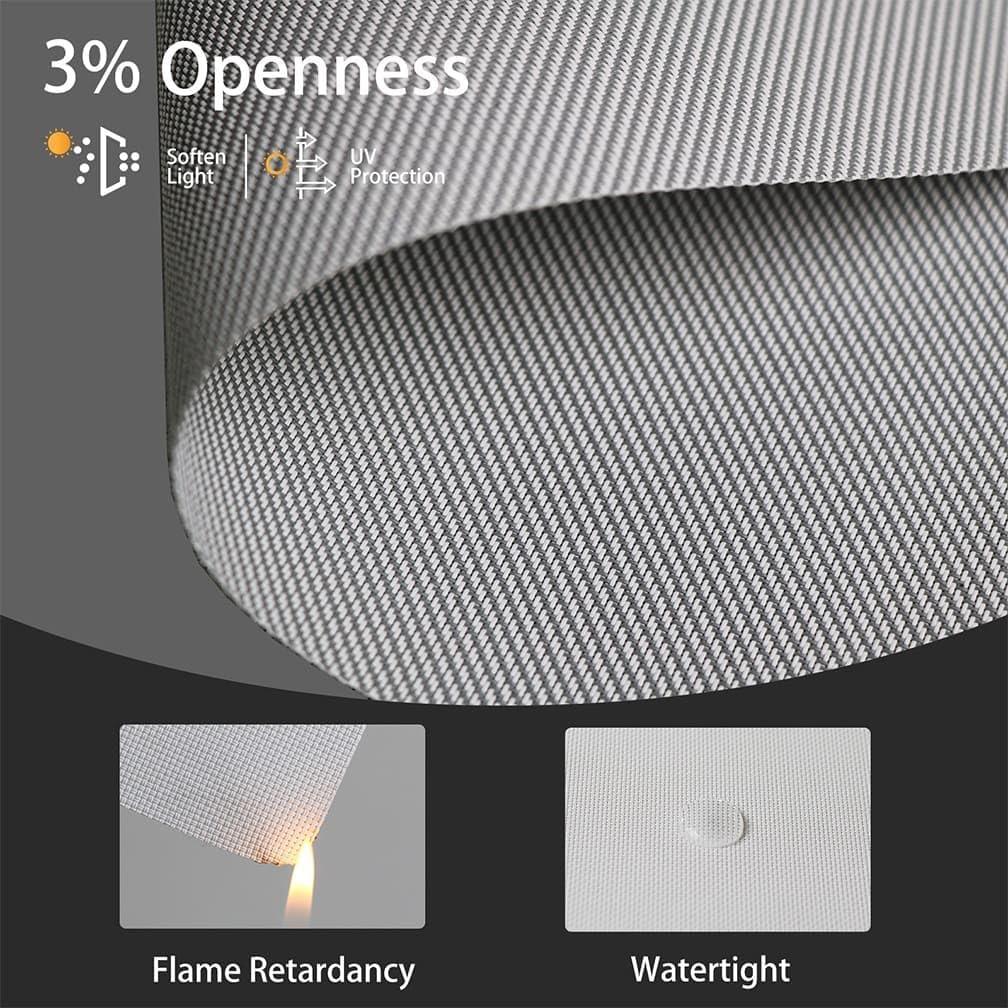 Persianas Solares Motorizadas Uilvffo 304.8x304.8cm Plata