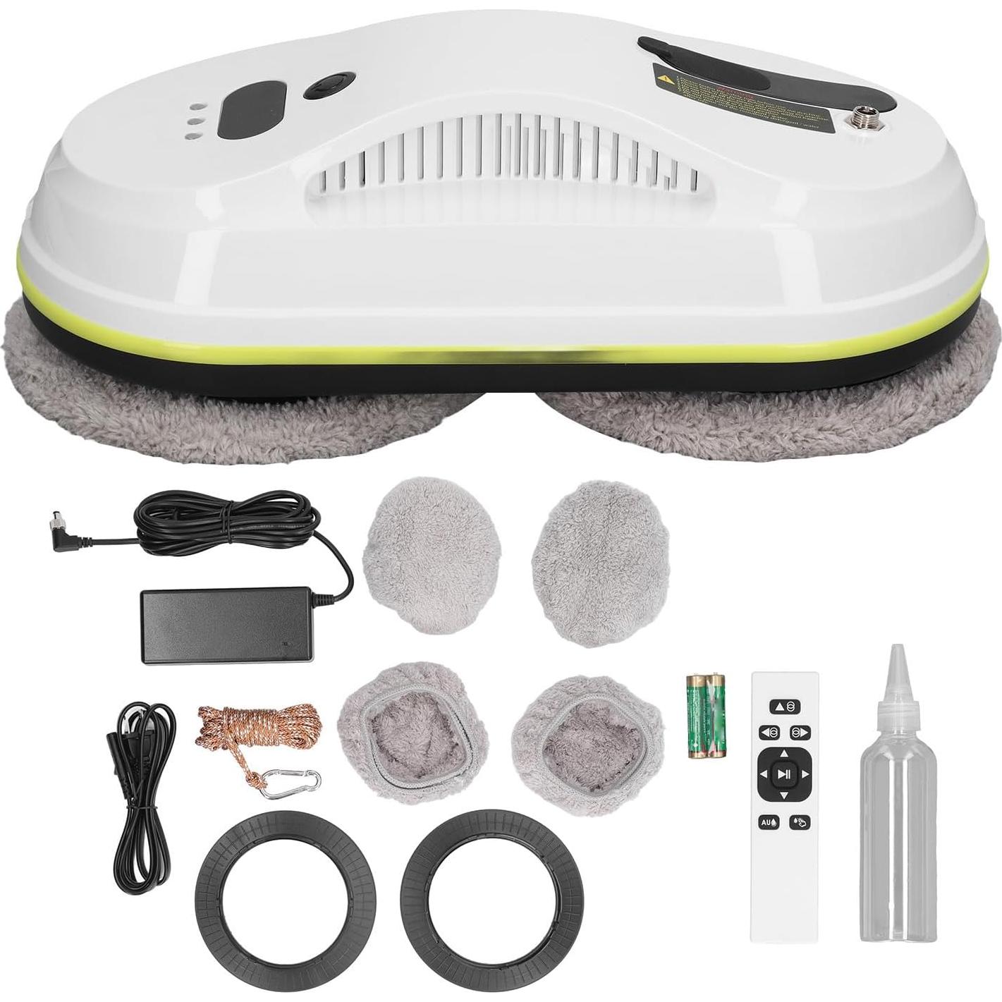 Automatic Window Cleaner Robot, Cordless Outside Remote Control Smart Robotic Cleaner, Strong Suction for Home Use, Efficient Cleaning with UPS Power Off Period (US