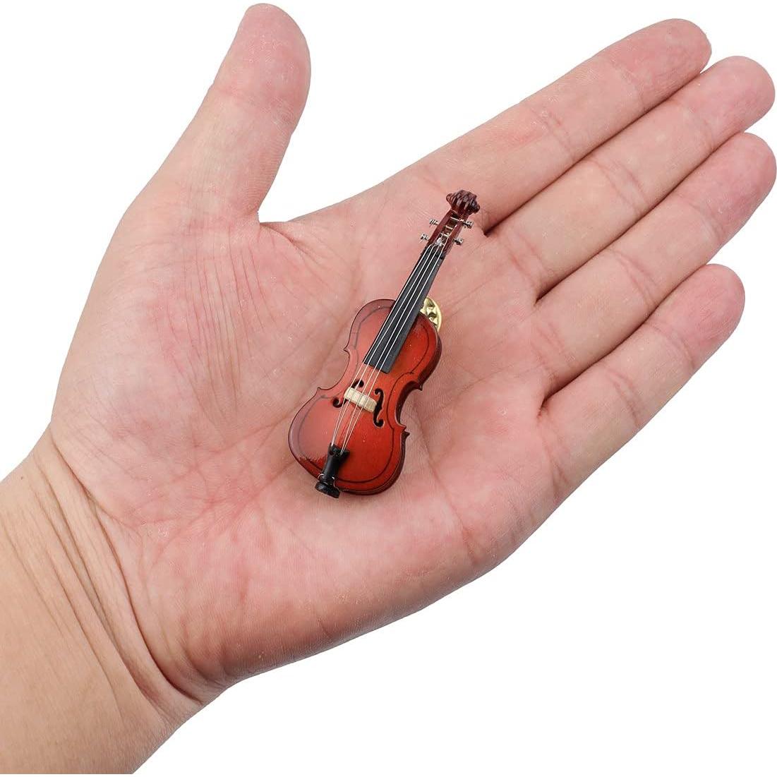 Pin de Cello Miniatura con Estuche de Terciopelo Rojo
