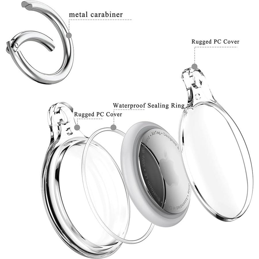 Soporte impermeable COOLQO para AirTag - 4 colores - PC duro