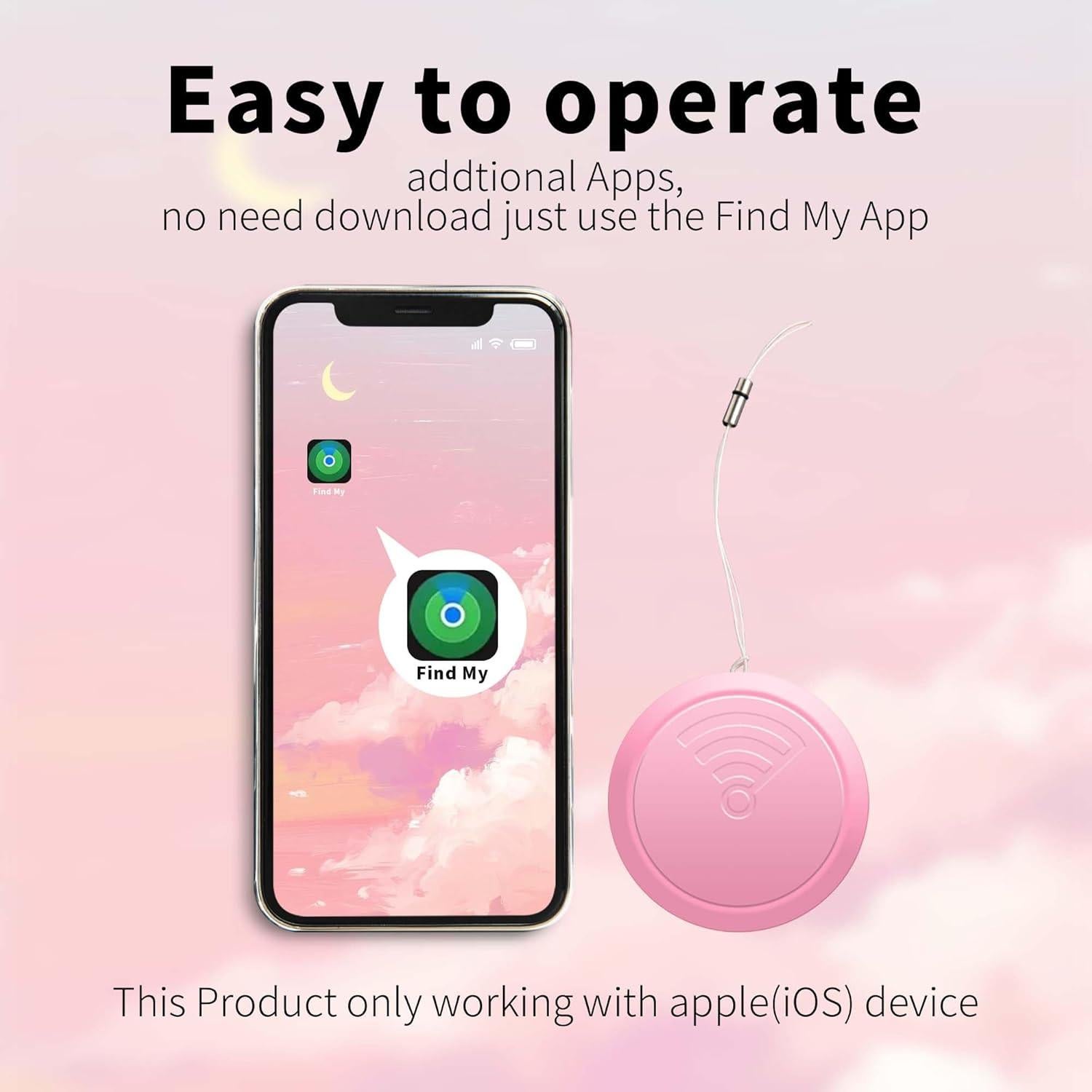 2 Pack Bluetooth Tracker, Tags Tracker Item Finder Compatible with Apple Find My (iOS Only), GPS Track Your Keys,Wallet,Luggage,Backpack,Kids,Pet and Collars, with Replaceable Battery (2 pcs Green)