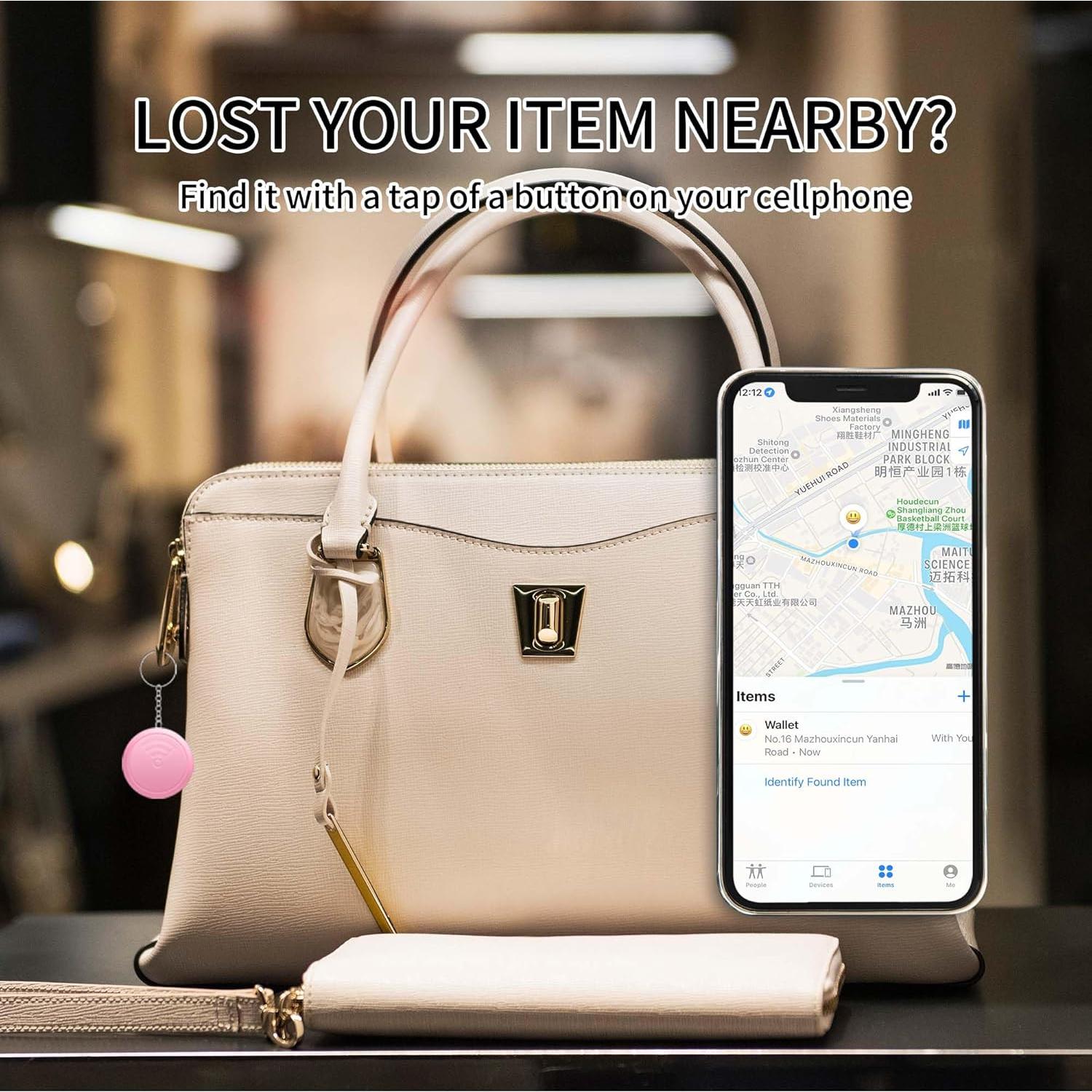 2 Pack Bluetooth Tracker, Tags Tracker Item Finder Compatible with Apple Find My (iOS Only), GPS Track Your Keys,Wallet,Luggage,Backpack,Kids,Pet and Collars, with Replaceable Battery (2 pcs Green)