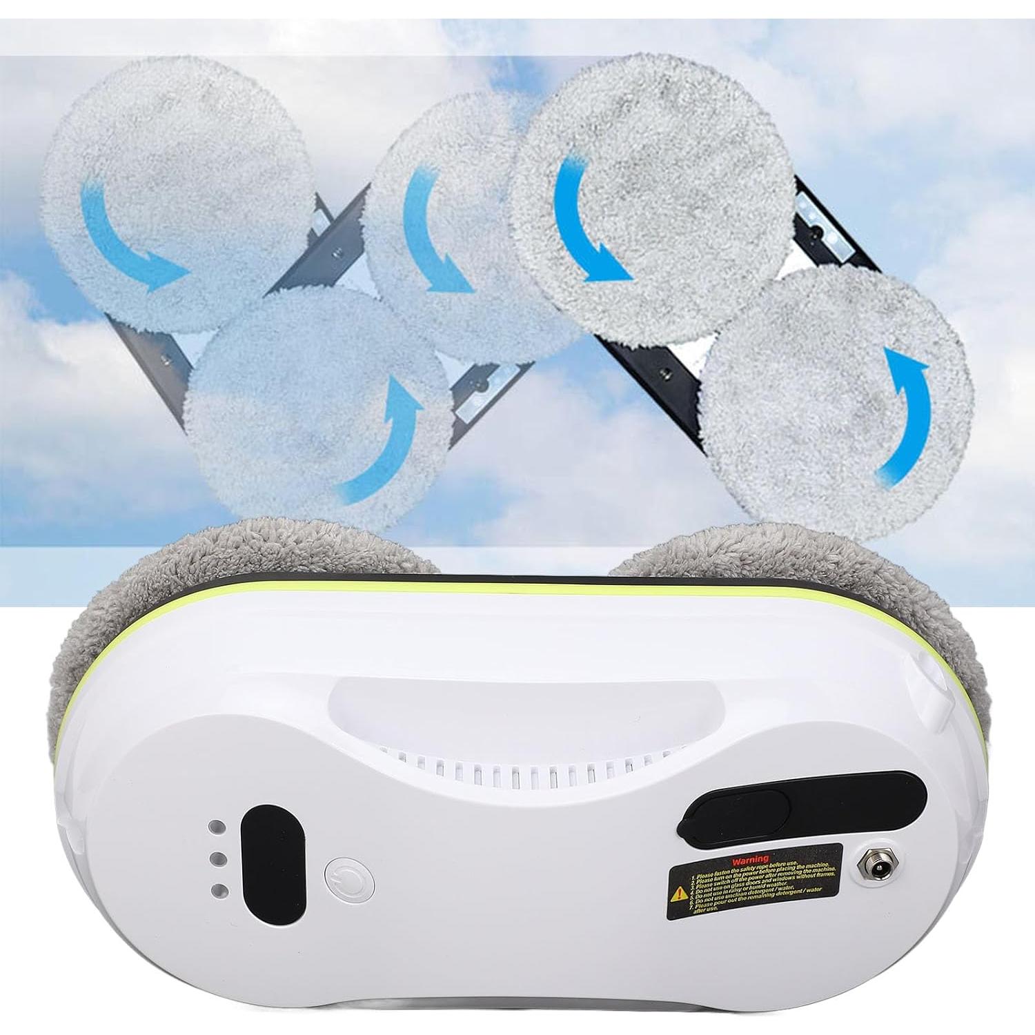 Robotic Window Cleaner, Full Automatic Window Cleaning Robot Indoor Outdoor Window Vacuum Cleaner for High Rise Window Ceilings Tiles, AI Intelligent Path, 2800Pa Suction Power