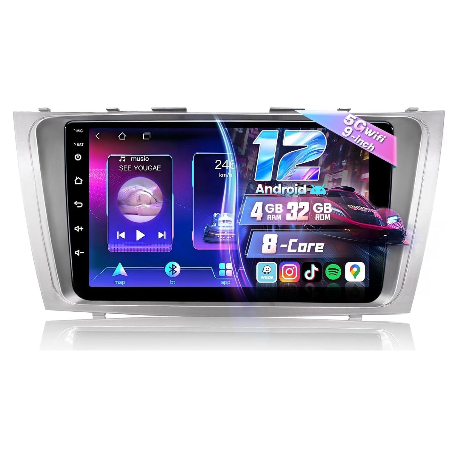 Radio de Coche Gearzbtor para Toyota Camry 2007-2011 9"