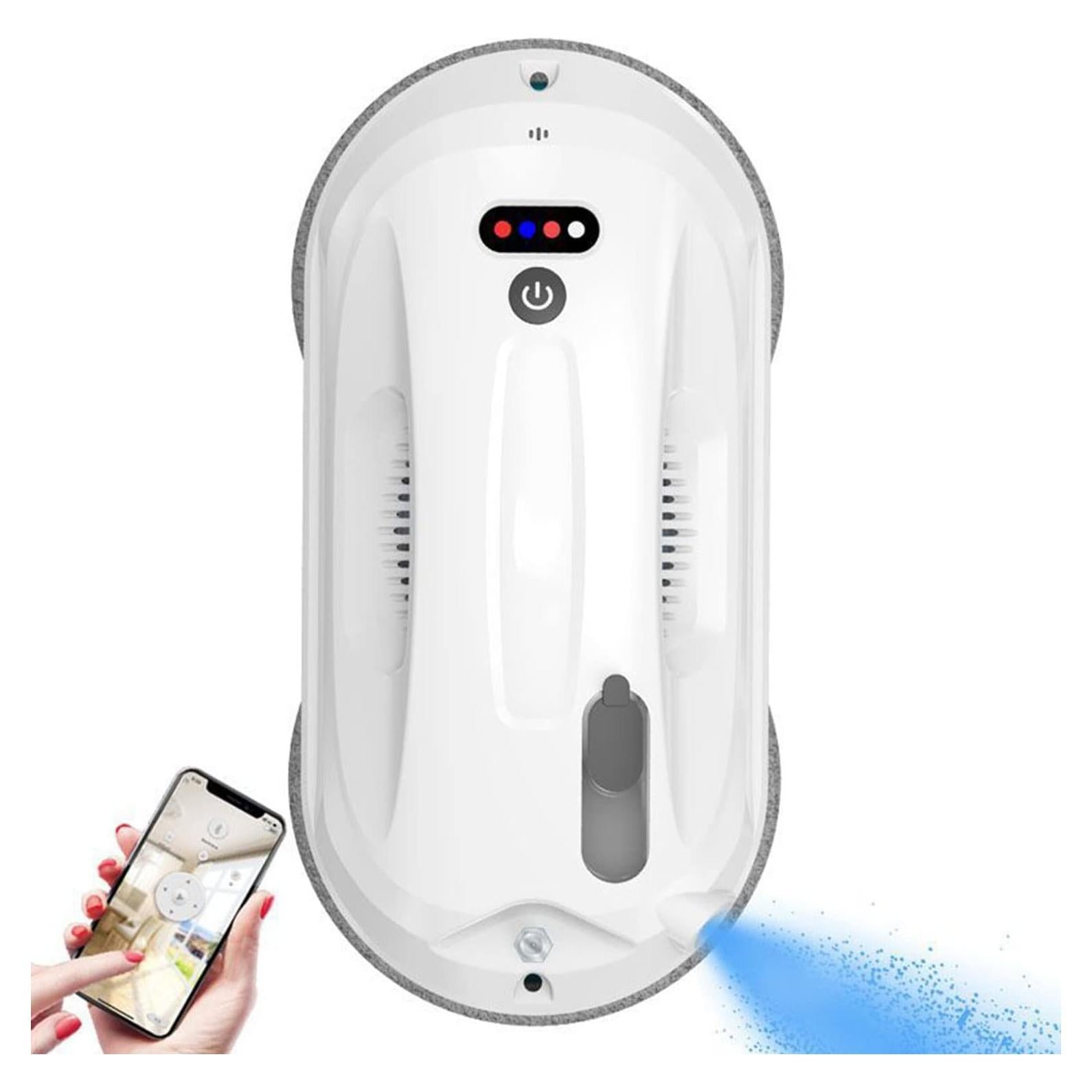 Window Cleaner Robot with Auto Water Spray,2800Pa Strong Suction Electric Intelligent Glass Cleaning Robotic,for Outdoor/Indoor All Smooth Surface with APP & Remote Dual-Control, 20240429