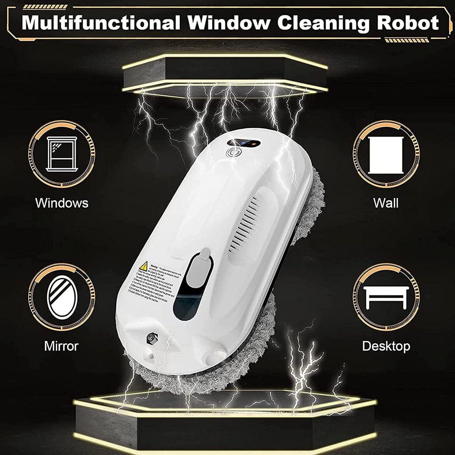 Window Cleaner Robot with Auto Water Spray,2800Pa Strong Suction Electric Intelligent Glass Cleaning Robotic,for Outdoor/Indoor All Smooth Surface with APP & Remote Dual-Control, 20240429