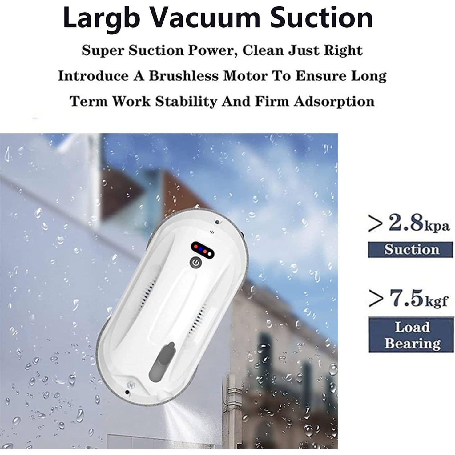 Window Cleaner Robot with Auto Water Spray,2800Pa Strong Suction Electric Intelligent Glass Cleaning Robotic,for Outdoor/Indoor All Smooth Surface with APP & Remote Dual-Control, 20240429