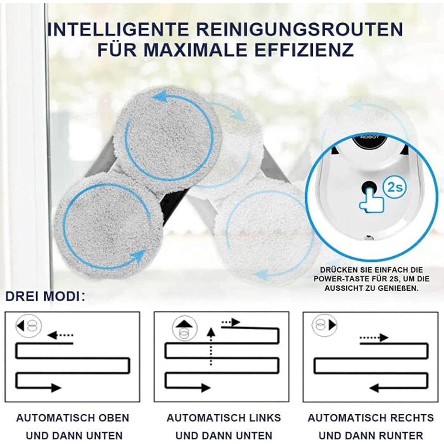 Window Cleaner Robot with Auto Water Spray,2800Pa Strong Suction Electric Intelligent Glass Cleaning Robotic,for Outdoor/Indoor All Smooth Surface with APP & Remote Dual-Control, 20240429