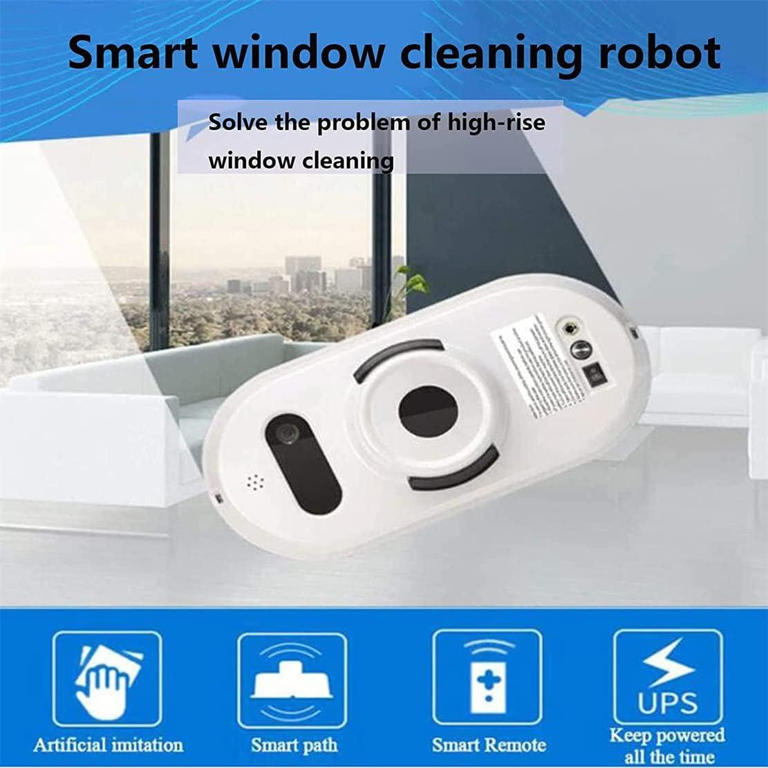 Window Cleaner Robot, Strong Suction Smart Window Vacuum Cleaner with Remote Control, Glass Cleaning Robotic for Indoor Outdoor High Rise Windows Ceilings