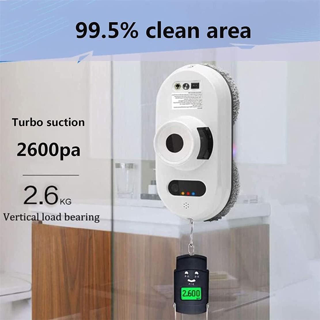 Window Cleaner Robot, Strong Suction Smart Window Vacuum Cleaner with Remote Control, Glass Cleaning Robotic for Indoor Outdoor High Rise Windows Ceilings