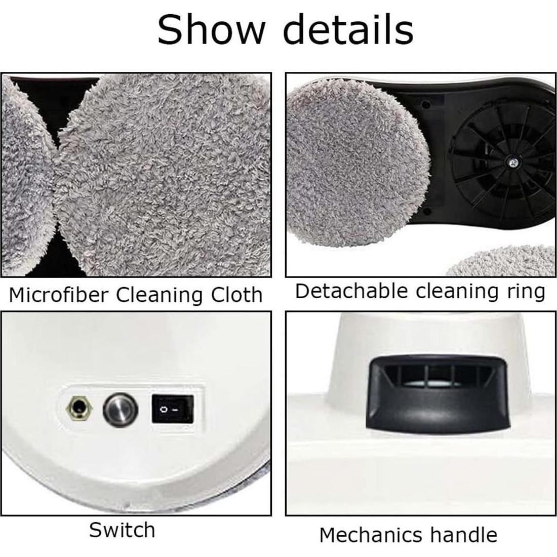 Window Cleaner Robot, Strong Suction Smart Window Vacuum Cleaner with Remote Control, Glass Cleaning Robotic for Indoor Outdoor High Rise Windows Ceilings