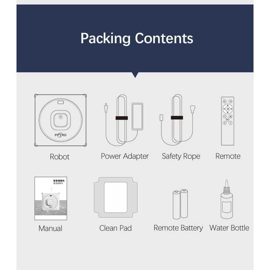 Robot Limpiador de Ventanas Genérico con Control Remoto y Spray
