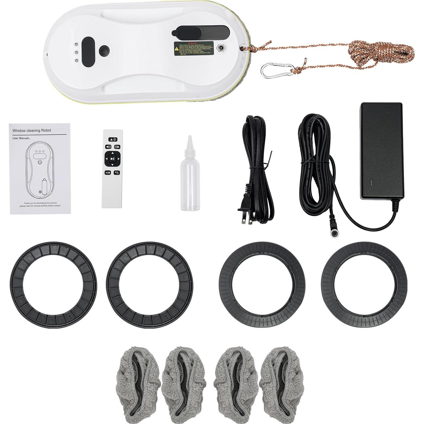 Window Cleaning Robot,2800PA Automatic Window Cleaner,Window Vacuum Cleaner Robot w/Auto Water Spray Smart Glass Clean for Indoor/Outdoor Windows Mirror Table Tile