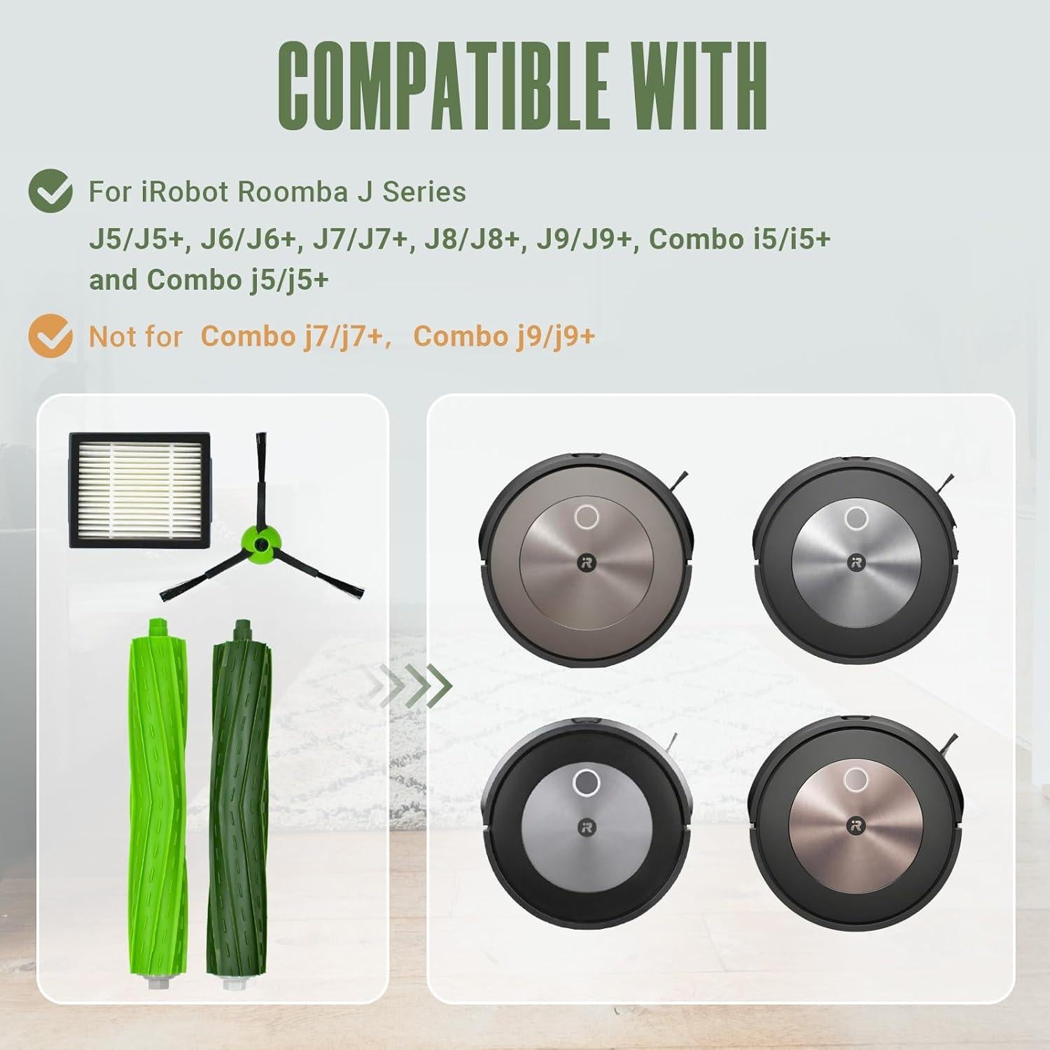 Kit de Repuestos VacEssentials para iRobot Roomba J5 J6 J7 J8