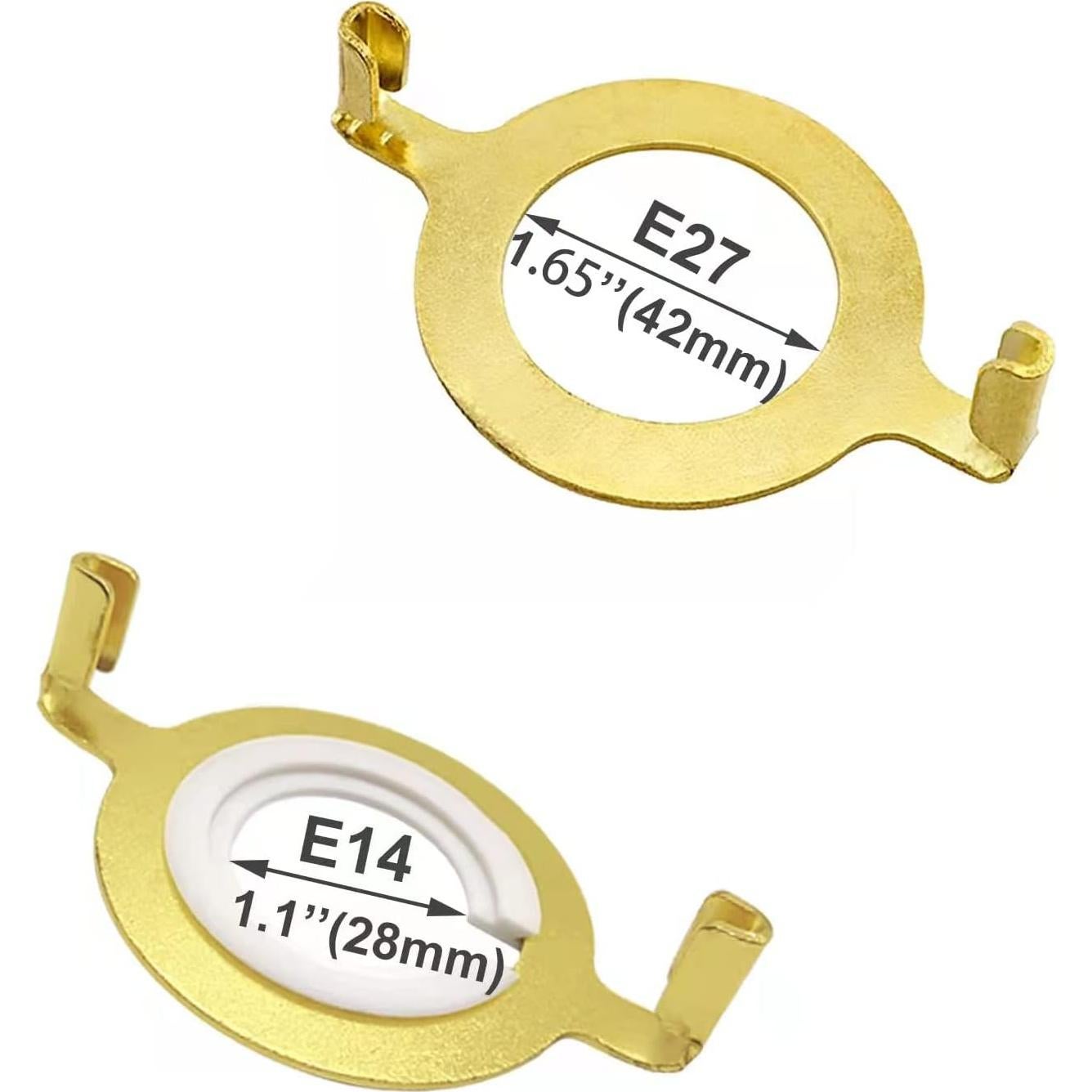 Adaptador E27 a E14 ECUDIS con Anillos Reductores de Pantalla