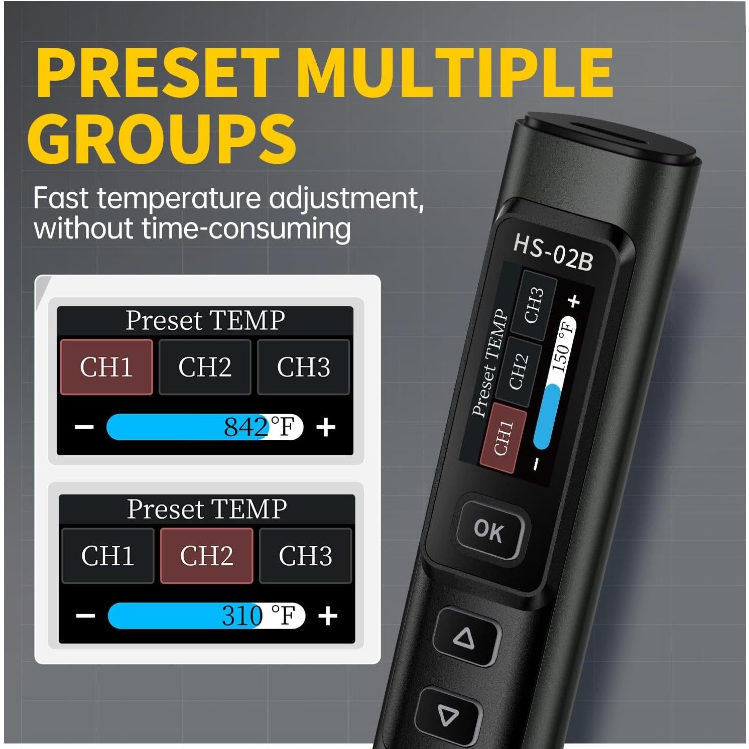 Soldador Portátil FNIRSI HS-02 100W Calentamiento Rápido