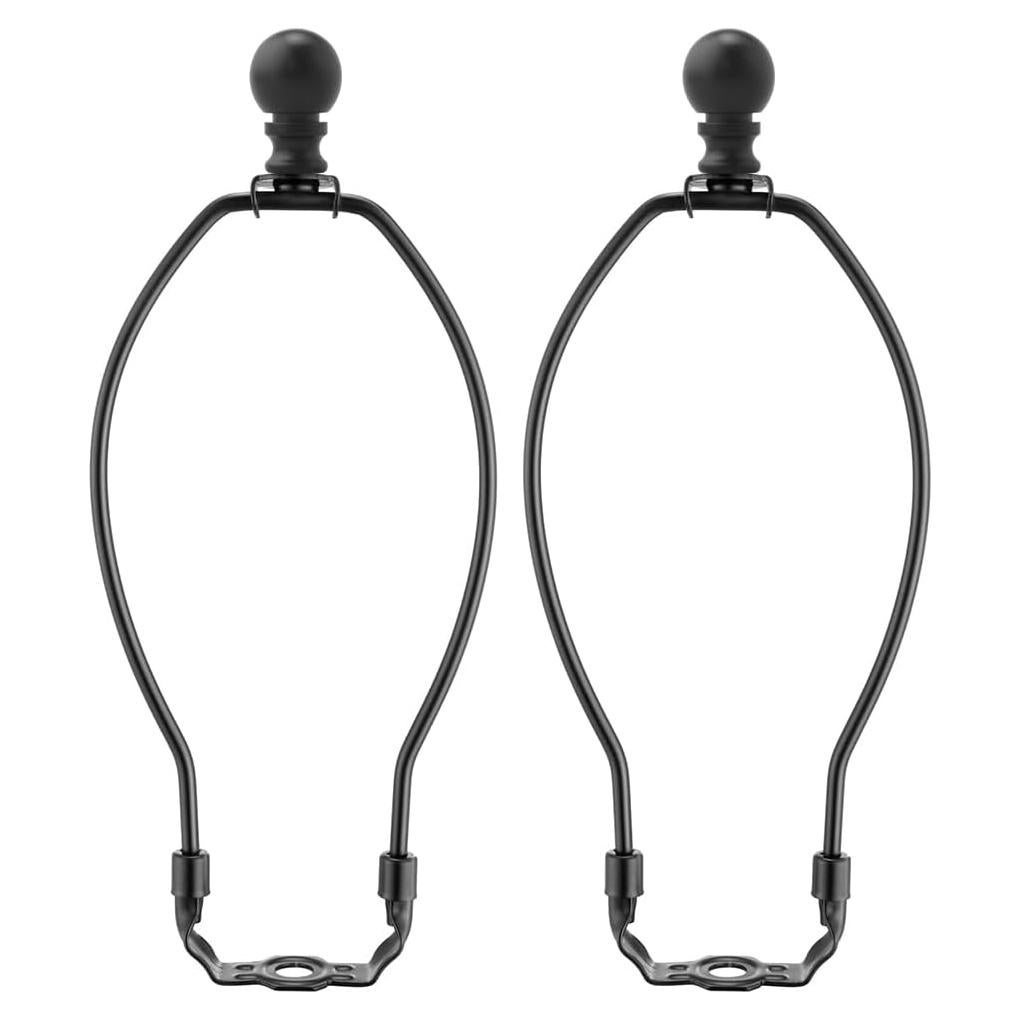Soporte de lámpara Asjeumt 25.4 cm negro, juego de 2 piezas