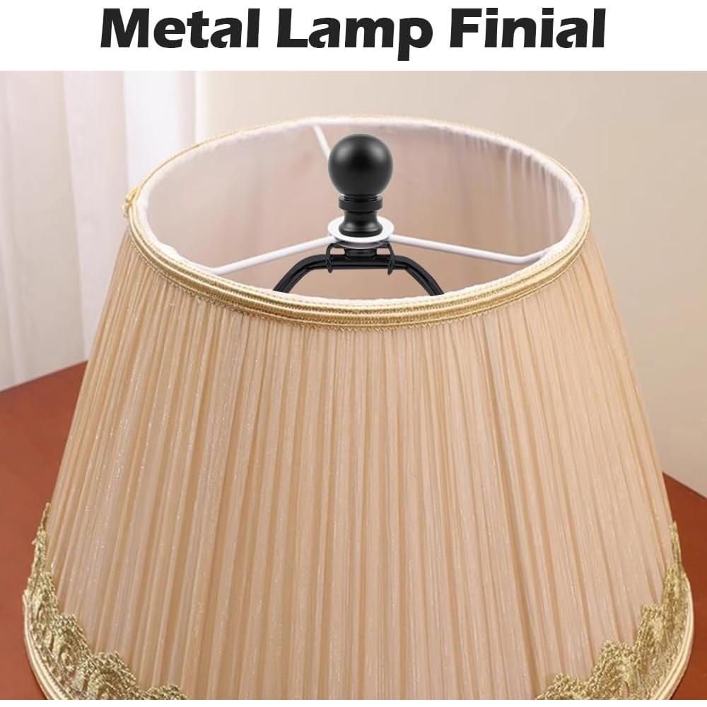 Soporte de lámpara Asjeumt 25.4 cm negro, juego de 2 piezas