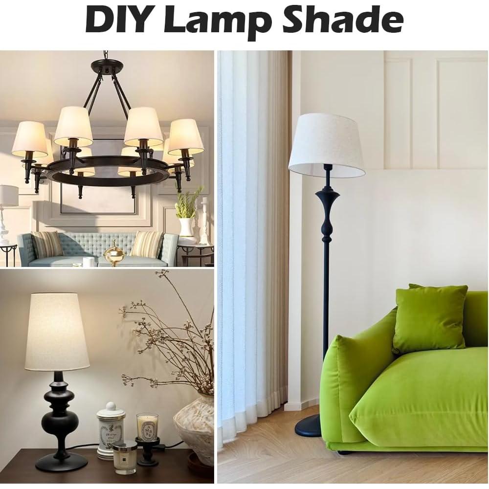 Soporte de lámpara Asjeumt 25.4 cm negro, juego de 2 piezas