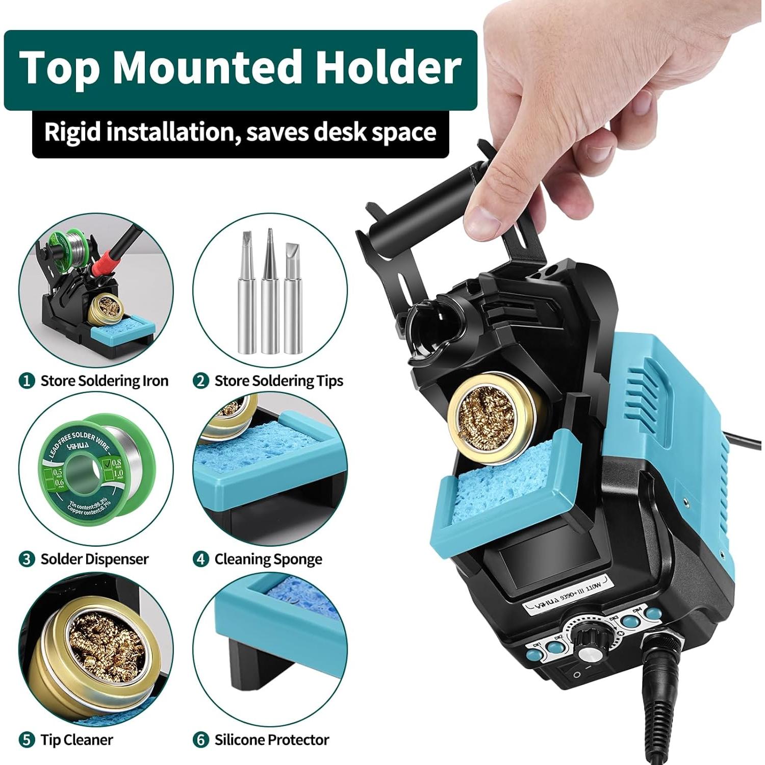 Estación de Soldadura YIHUA 939D+ III 110W LCD 4 Canales