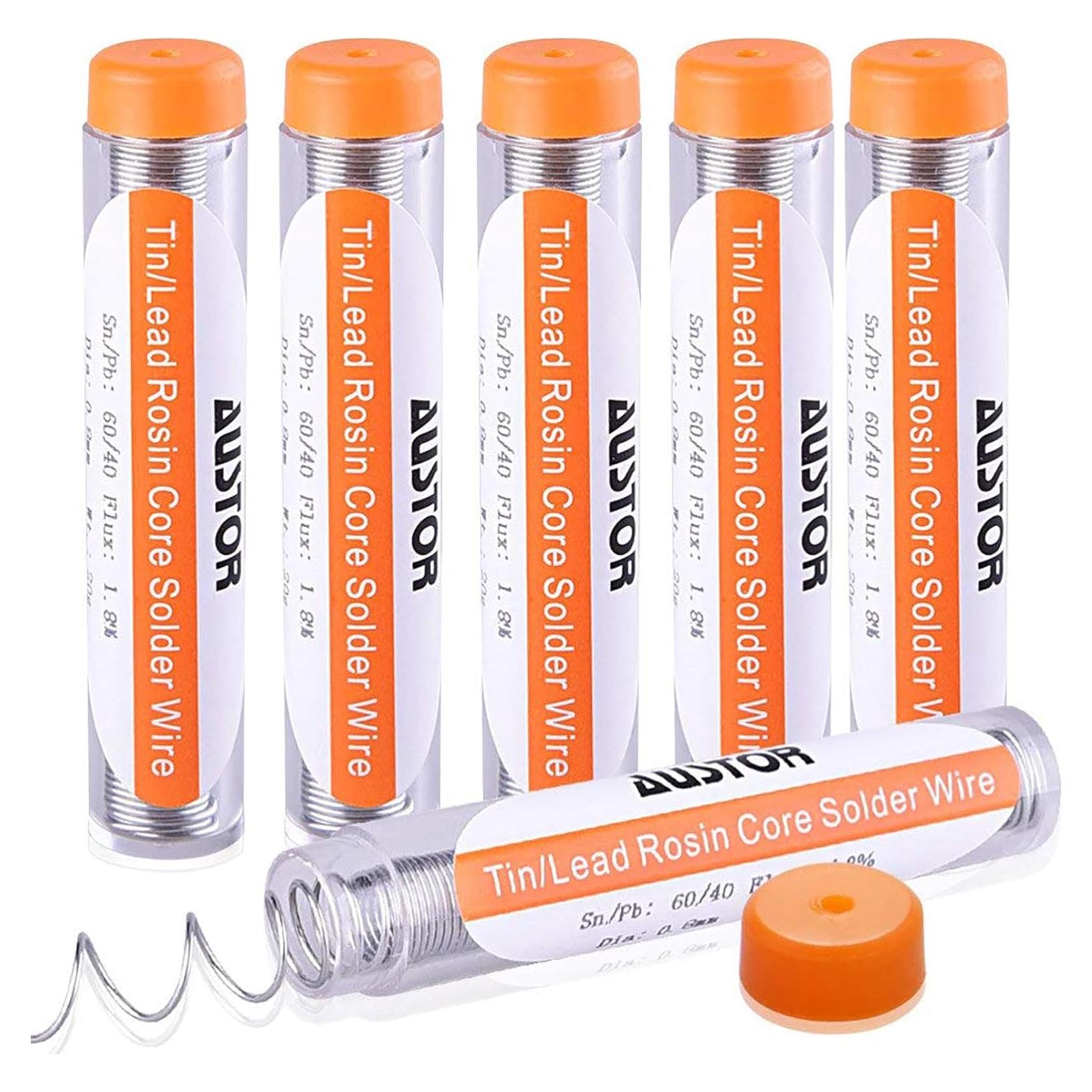 Alambre de Soldadura AUSTOR 60-40 0.8mm Resina 20g