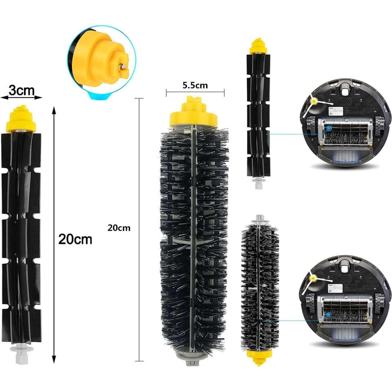 Piezas de Repuesto Fuyoda para iRobot Roomba 600 - Filtros y Cepillos