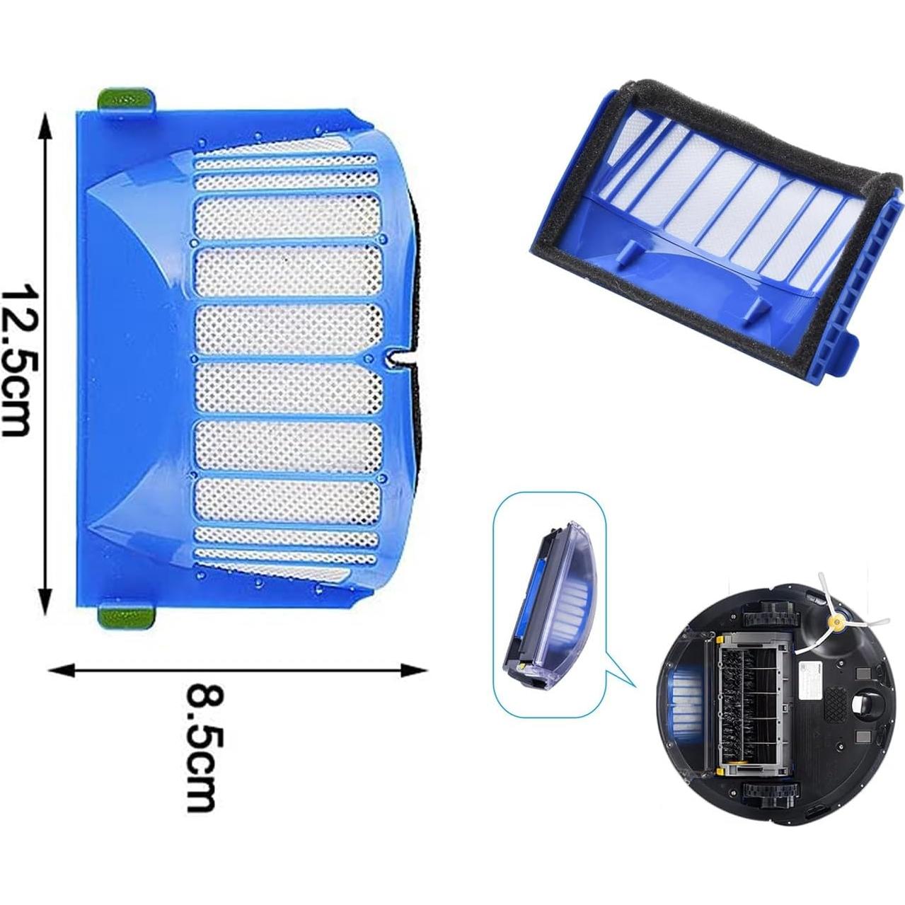 Piezas de Repuesto Fuyoda para iRobot Roomba 600 - Filtros y Cepillos