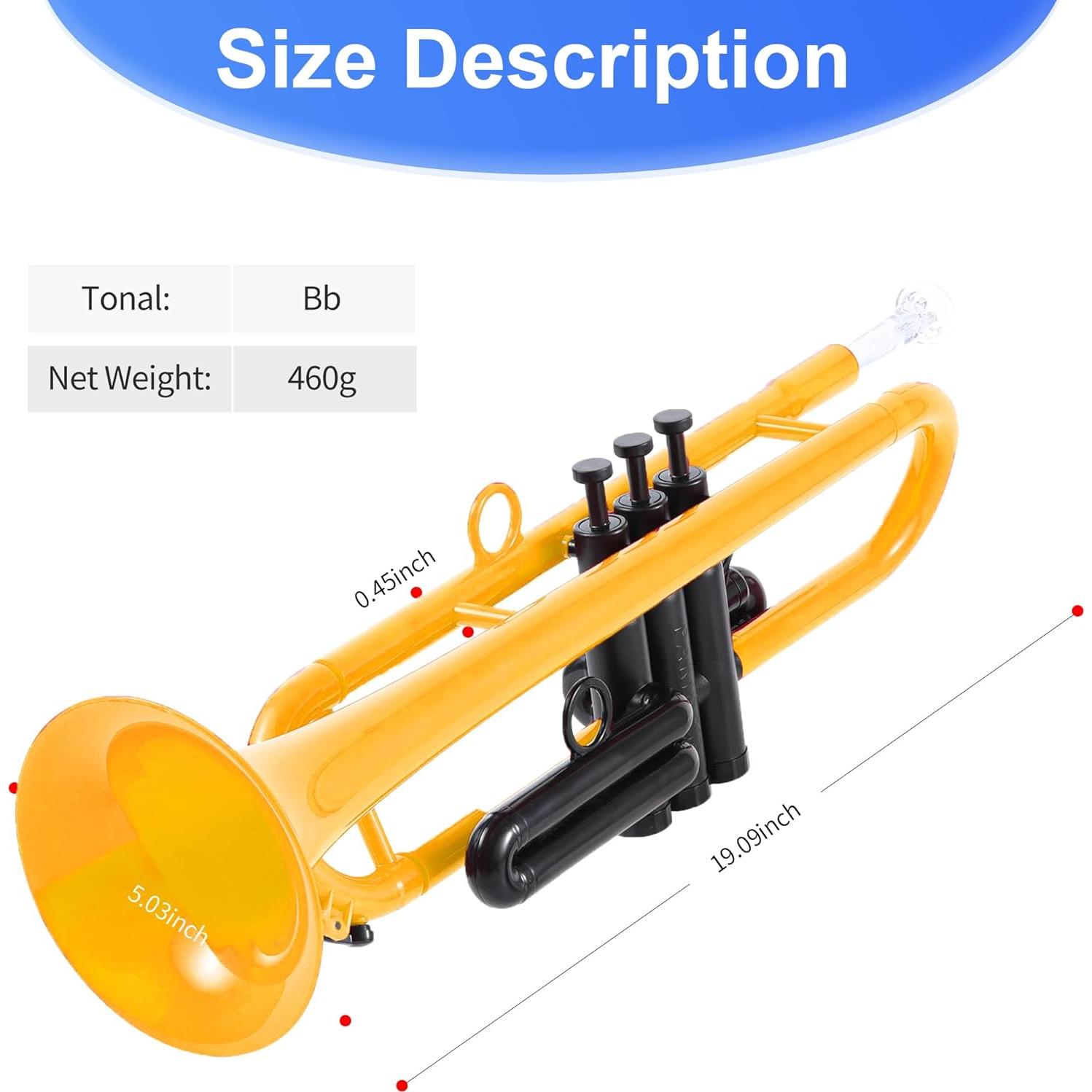 Trompeta Bb PAMPET Amarilla Profesional para Estudiantes