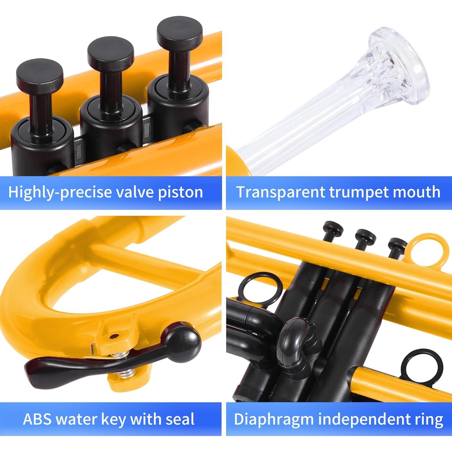 Trompeta Bb PAMPET Amarilla Profesional para Estudiantes