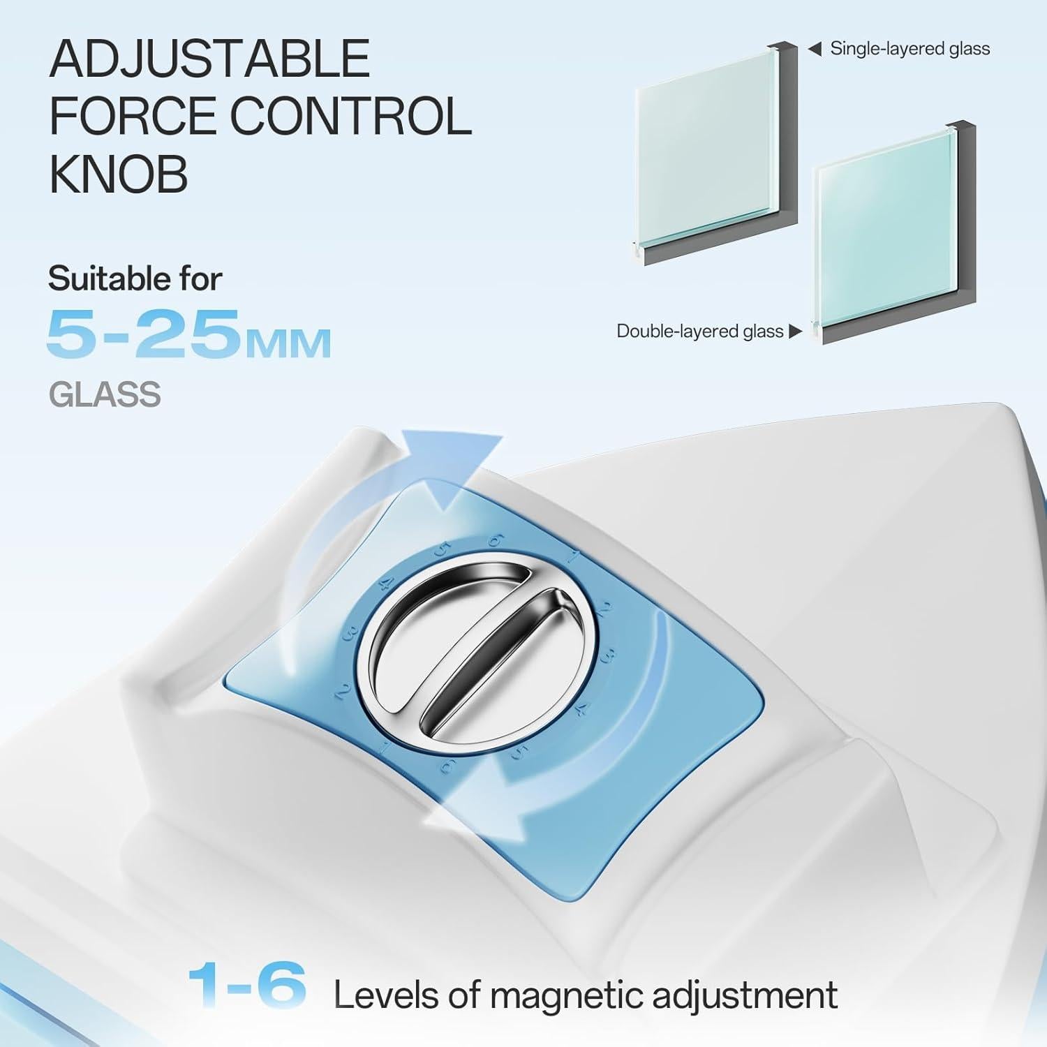 Limpiaparabrisas Magnético HACHWAIZZ Doble Cara 6 Esponjas 0.76-2.54cm