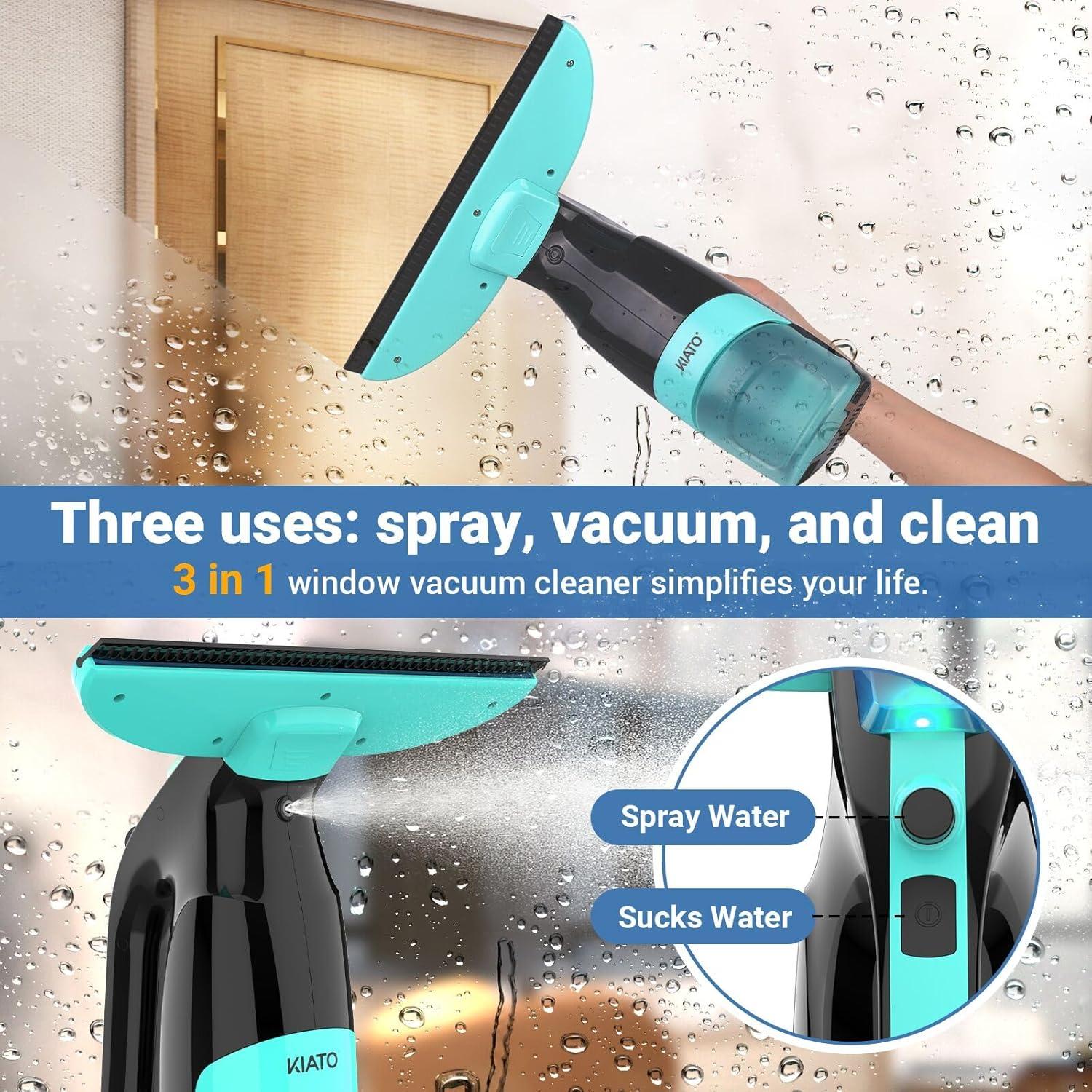Aspiradora de Ventanas Kiato 3 en 1 Recargable 2200mAh