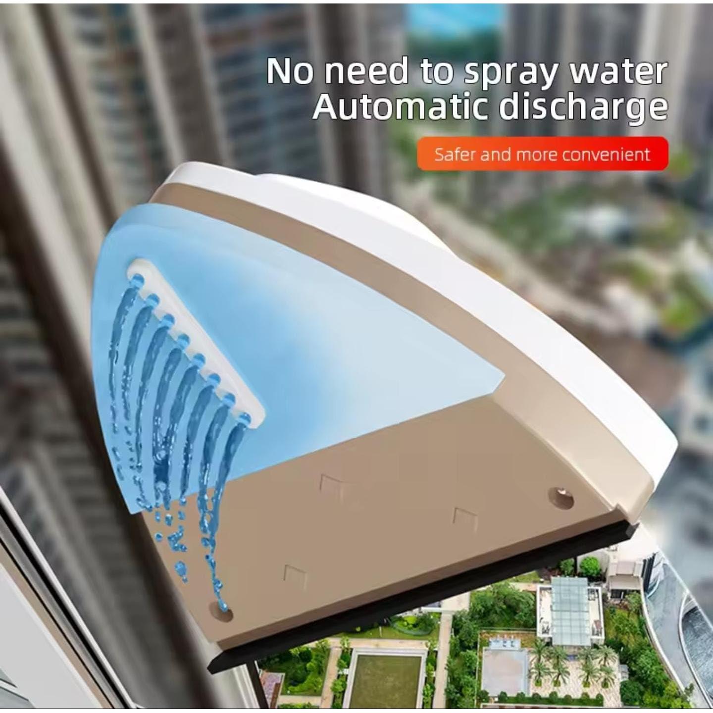 Green Double Sided Magnet Window Cleaner Automatic Drainage Wiper Household Clean Magnetic Glass for Windows Cleaning Tool 15-26MM